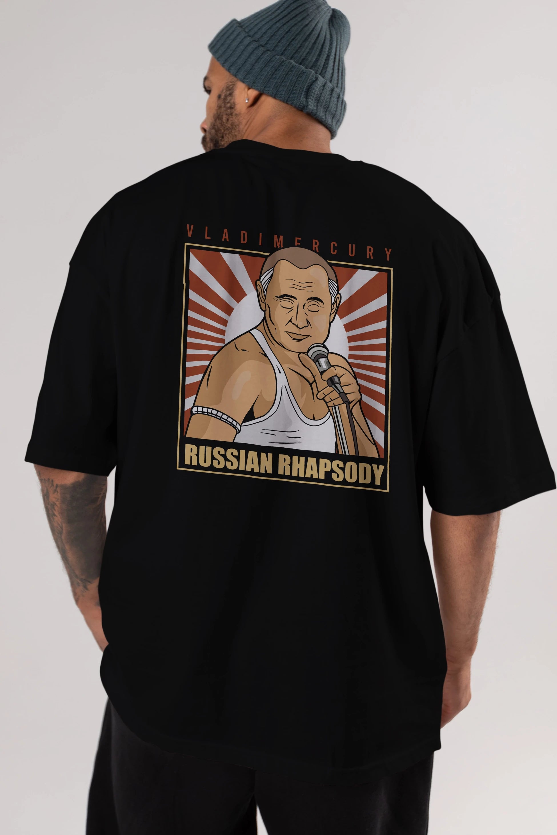Freddy Puttin Arka Baskılı Oversize t-shirt Erkek Kadın Unisex %100 Pamuk tişort