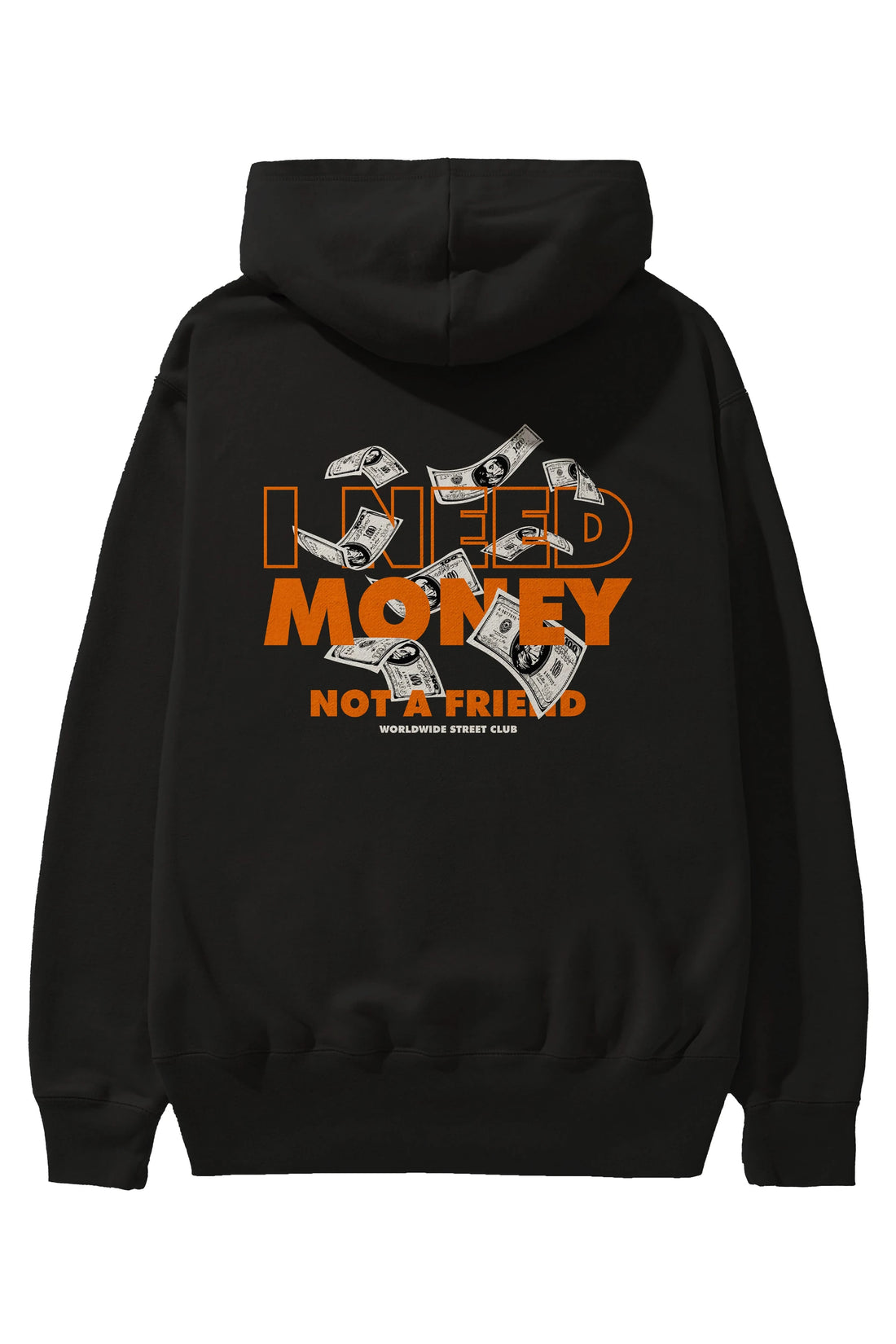 I Need Money Arka Baskılı Hoodie Oversize Kapüşonlu Sweatshirt Erkek Kadın Unisex