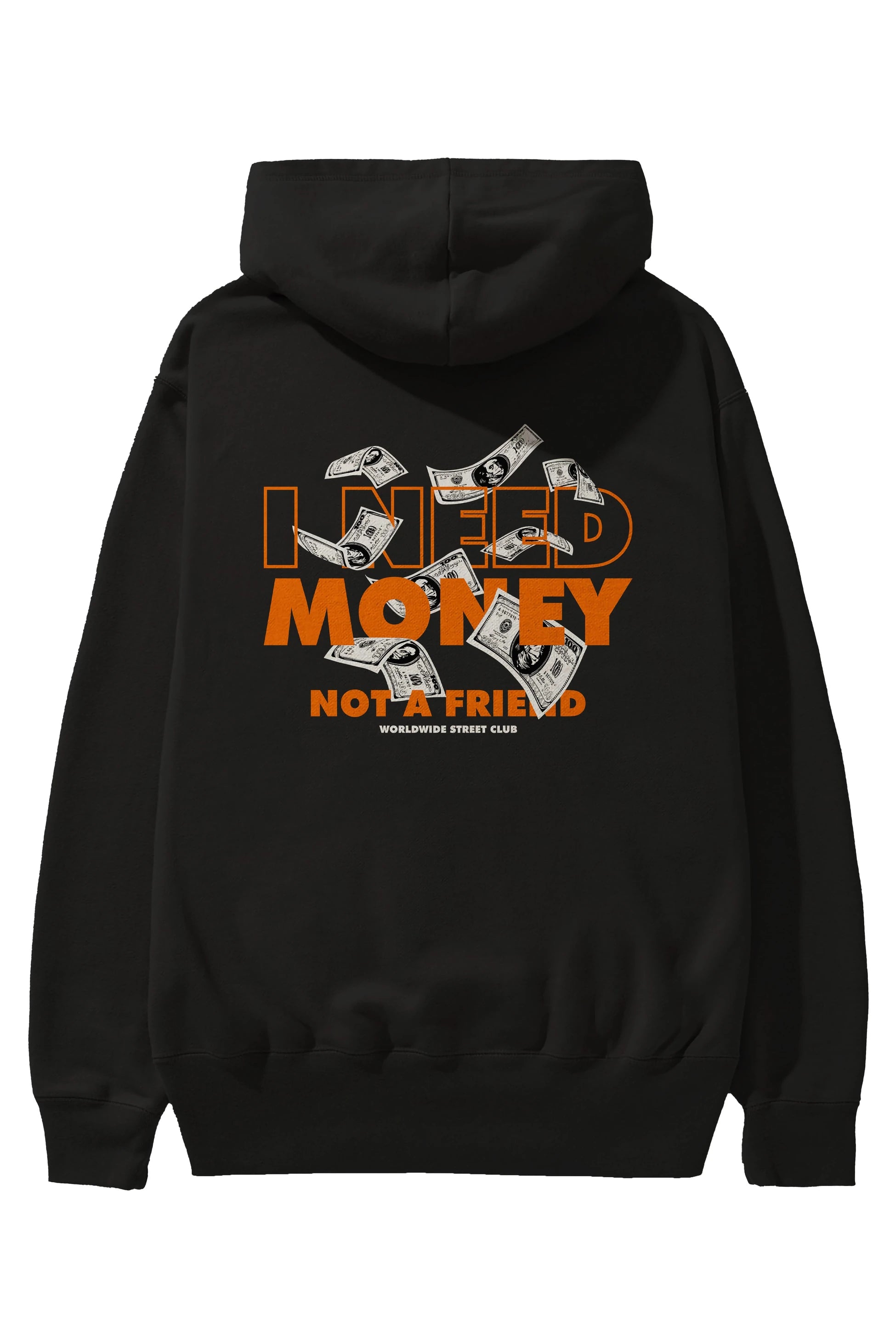 I Need Money Arka Baskılı Hoodie Oversize Kapüşonlu Sweatshirt Erkek Kadın Unisex