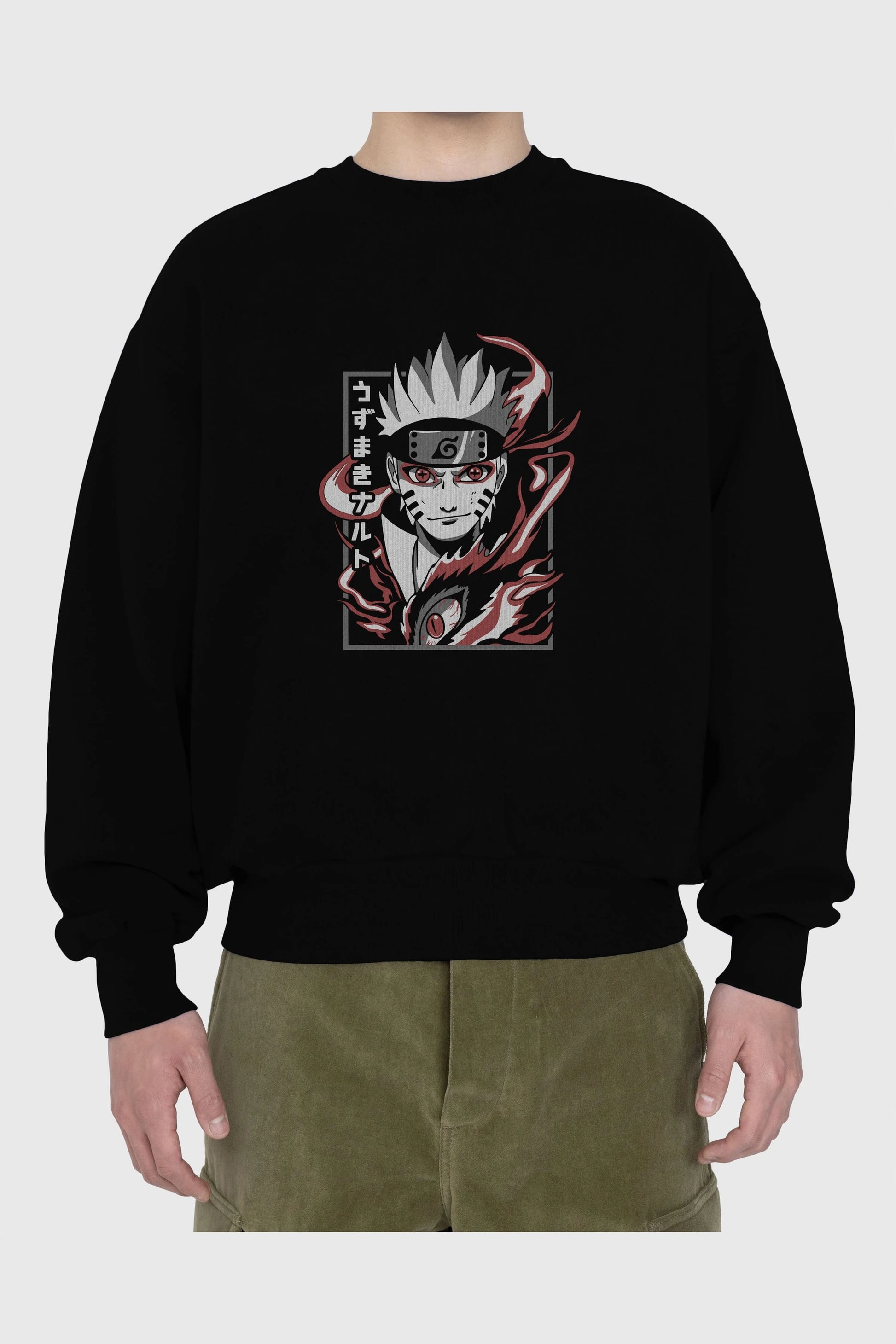 NarutoMod Anime Ön Baskılı Oversize Sweatshirt Erkek Kadın Unisex