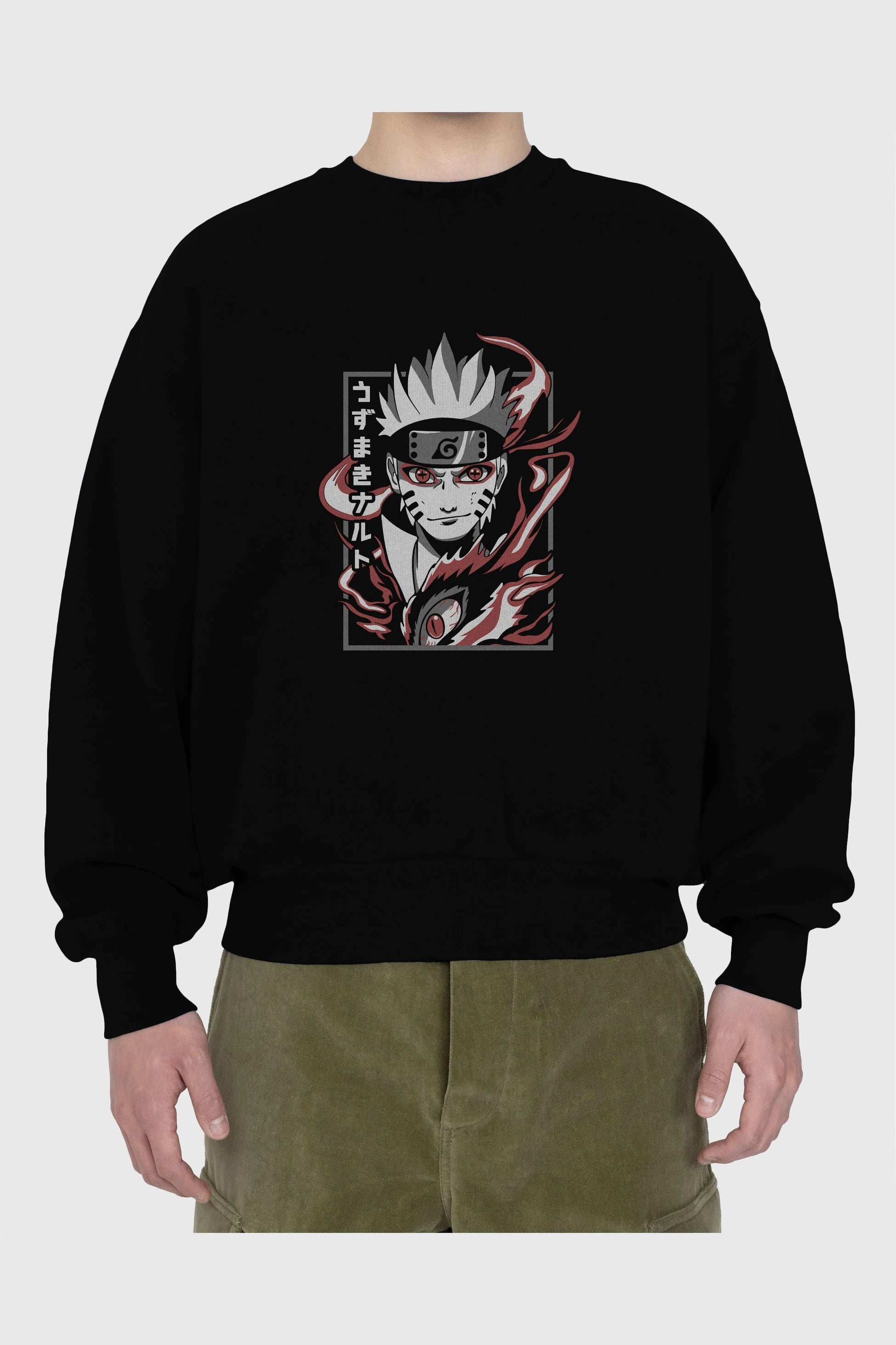 NarutoMod Anime Ön Baskılı Oversize Sweatshirt Erkek Kadın Unisex