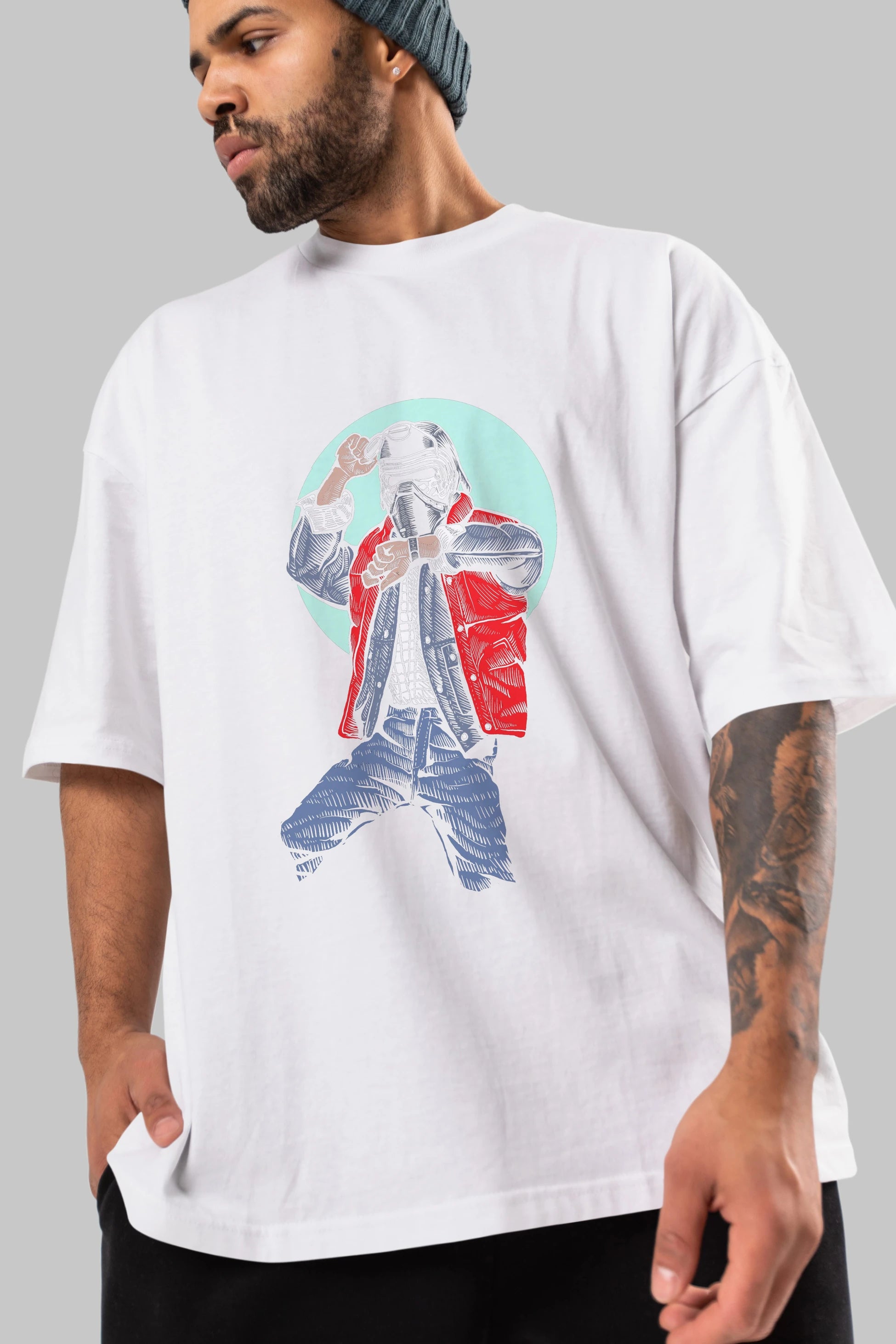 Kylo Mcfly Ön Baskılı Oversize t-shirt Erkek Kadın Unisex %100 Pamuk tişort
