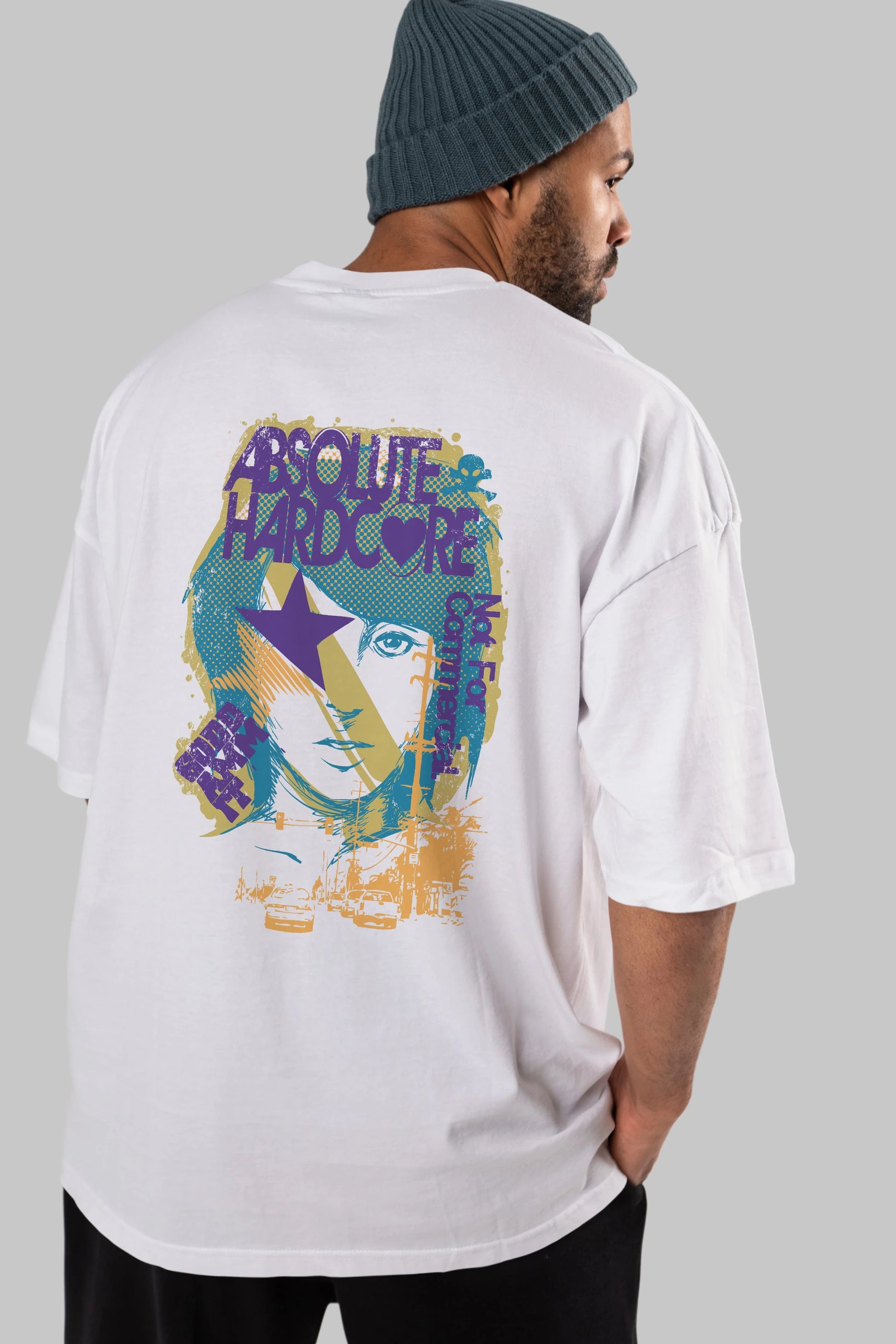 Absolute Hardcore Arka Baskılı Oversize t-shirt Erkek Kadın Unisex