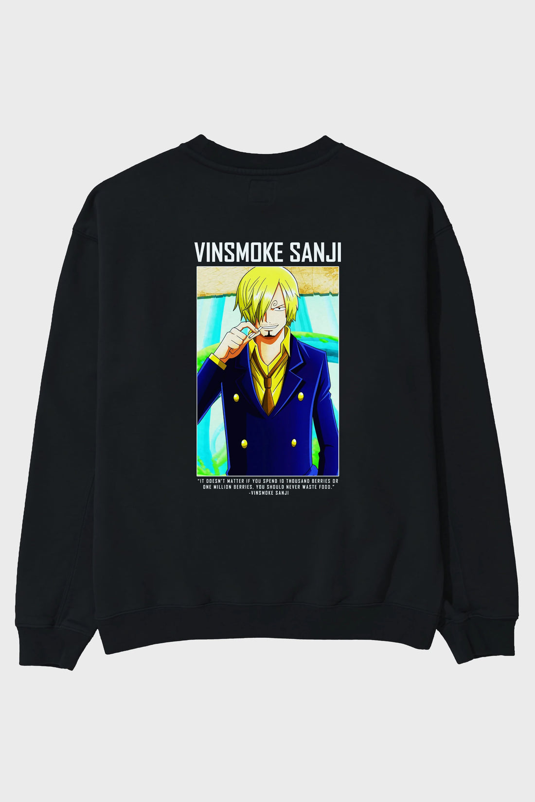 Sanji 2 Arka Baskılı Anime Oversize Sweatshirt Erkek Kadın Unisex