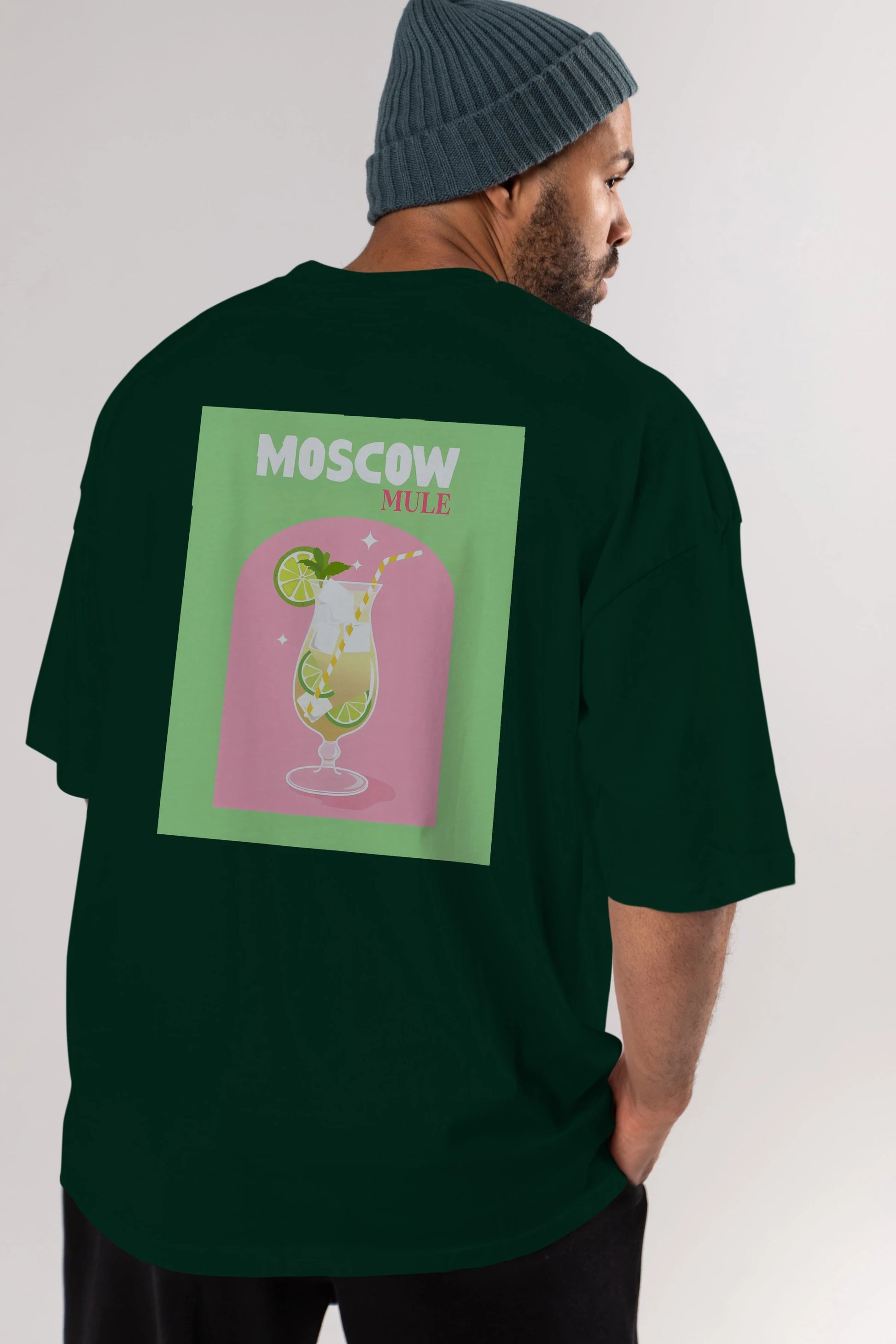Moscow Mule 5 Arka Baskılı Oversize t-shirt Erkek Kadın Unisex %100 Pamuk Bisiklet Yaka tişort