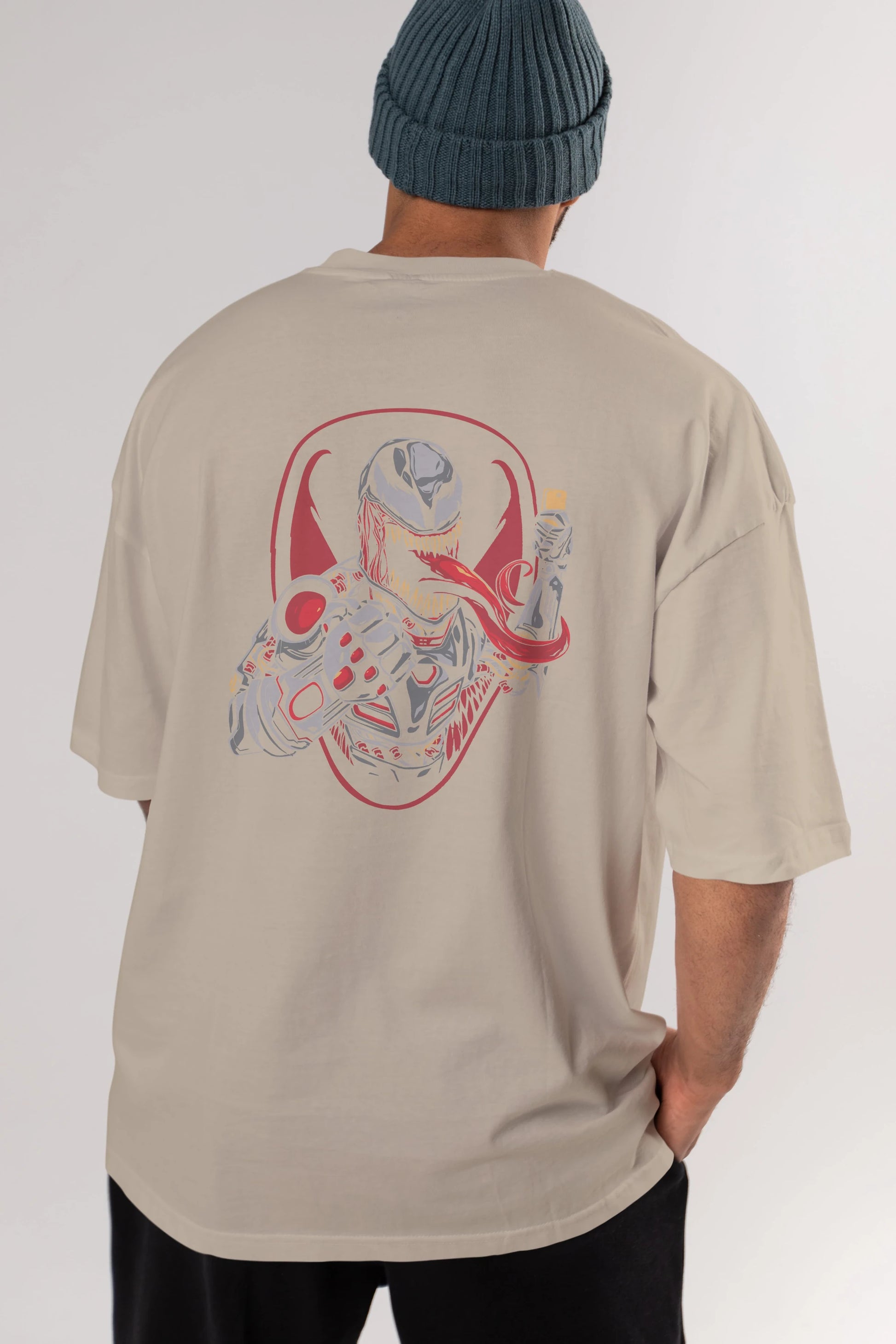 Venom (17) Arka Baskılı Oversize t-shirt Erkek Kadın Unisex %100 Pamuk Bisiklet Yaka tişort