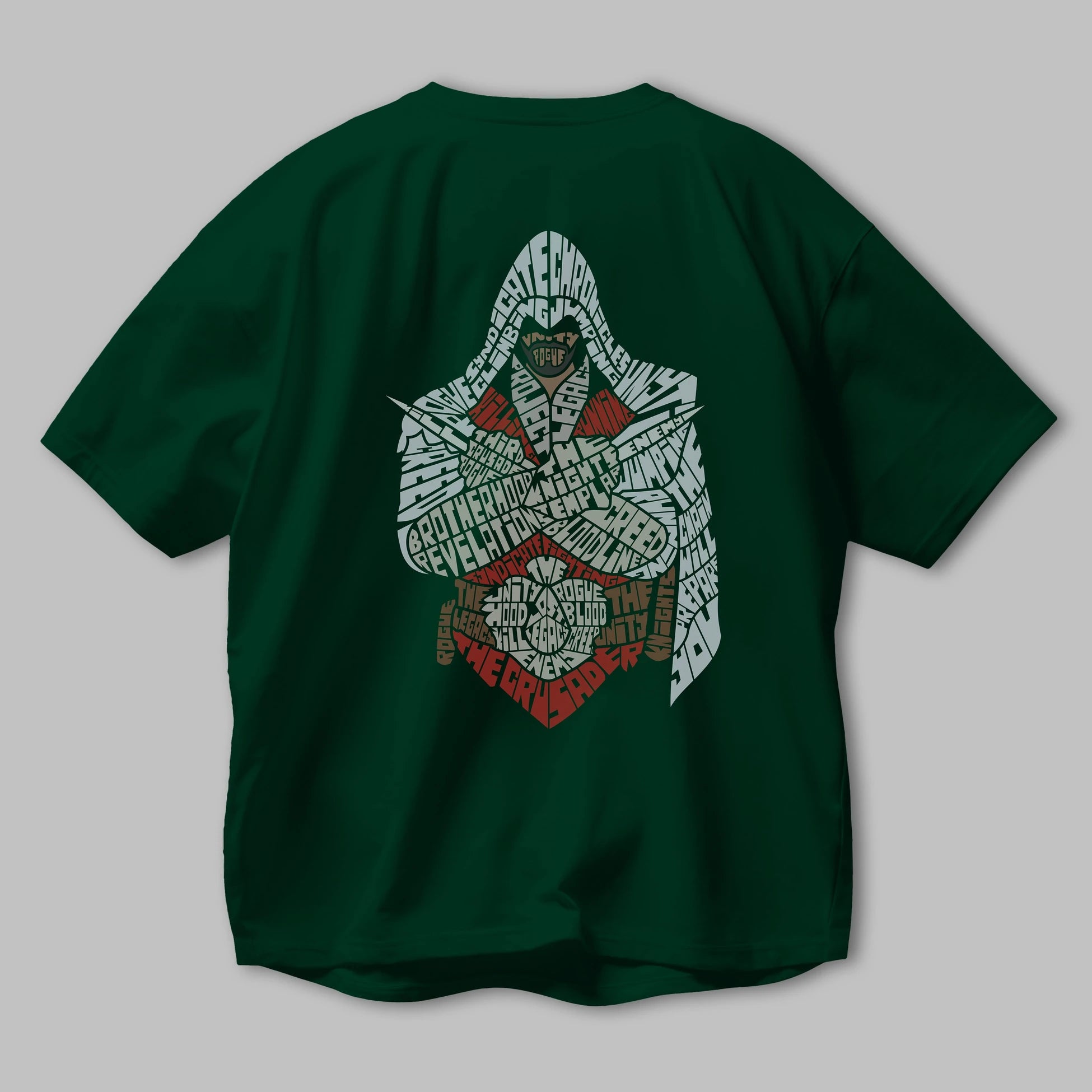 Assassins Arka Baskılı Oversize t-shirt %100 pamuk Erkek Kadın Unisex