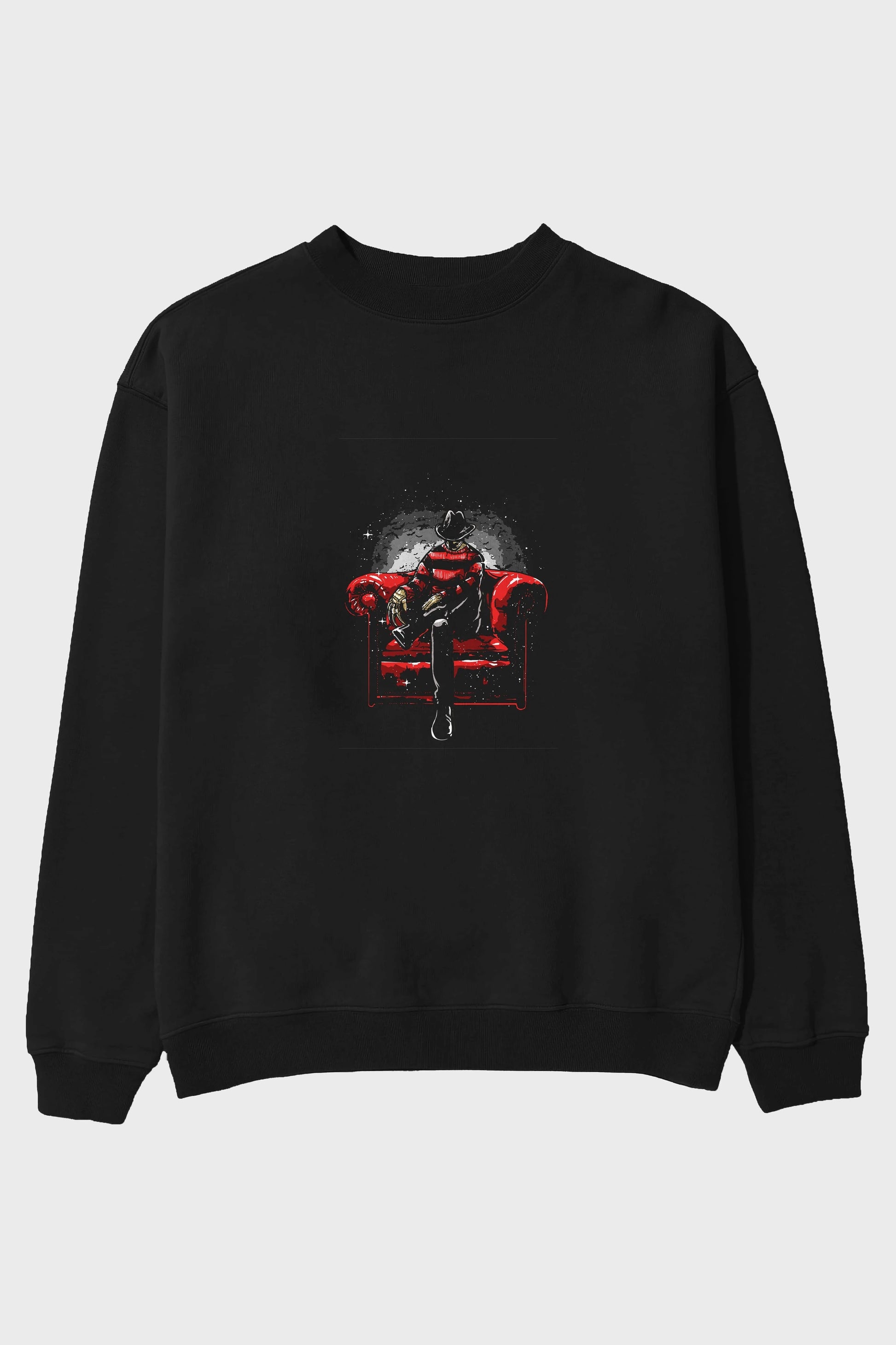 Nightmare Side Ön Baskılı Oversize Sweatshirt Erkek Kadın Unisex