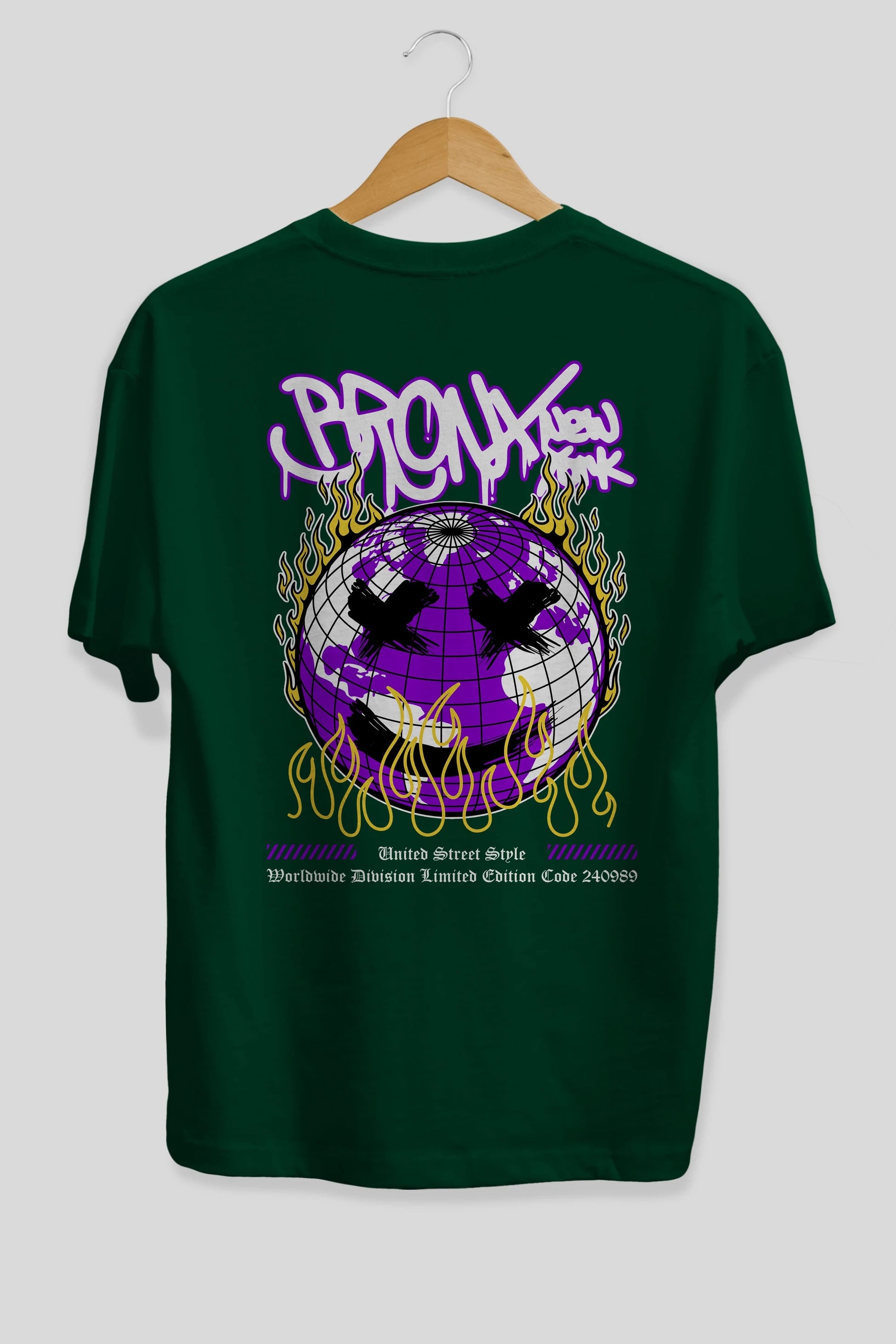 Bronx New York Arka Baskılı Oversize t-shirt Erkek Kadın Unisex