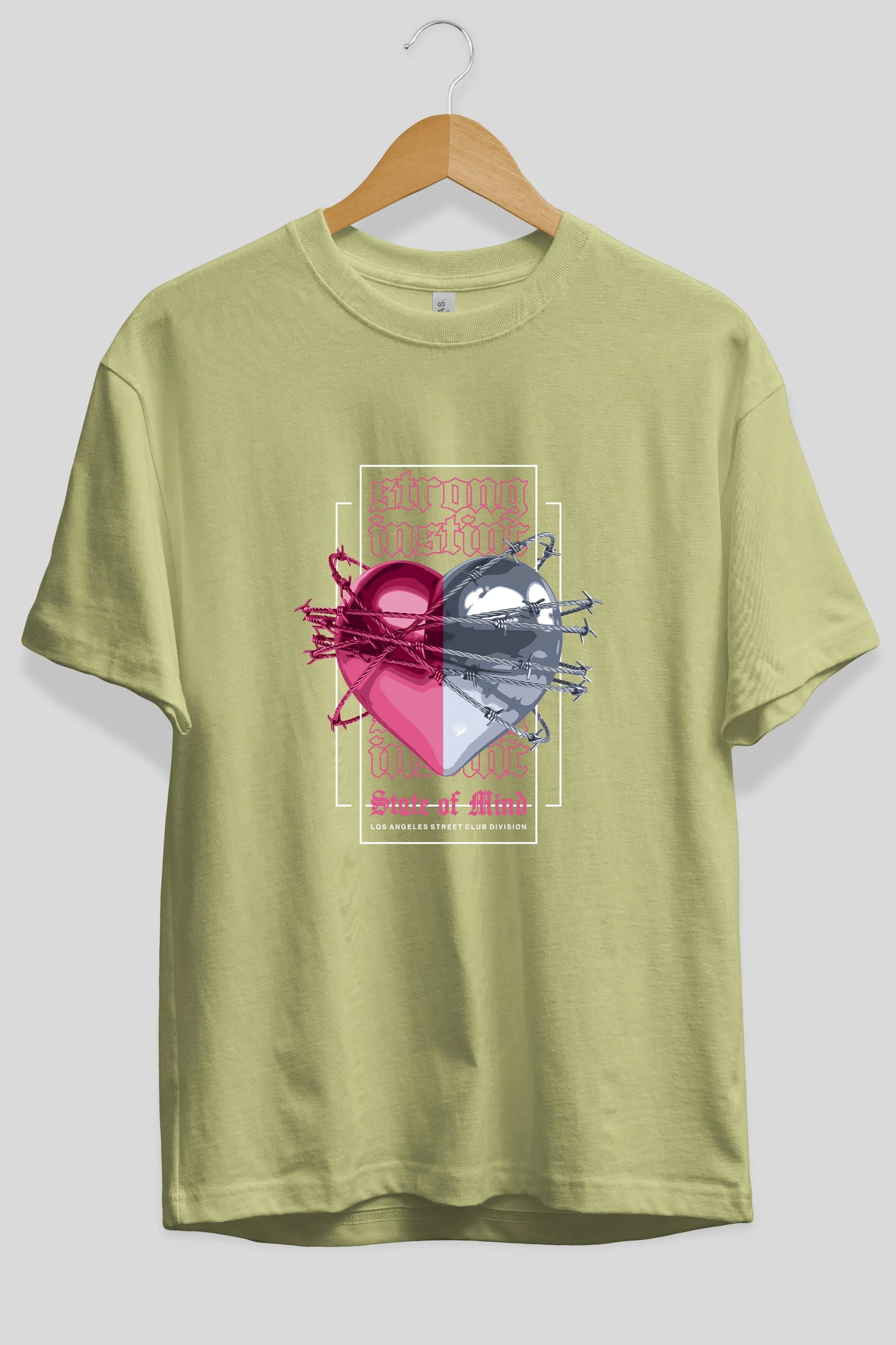State of Mind Ön Baskılı Oversize t-shirt Erkek Kadın Unisex