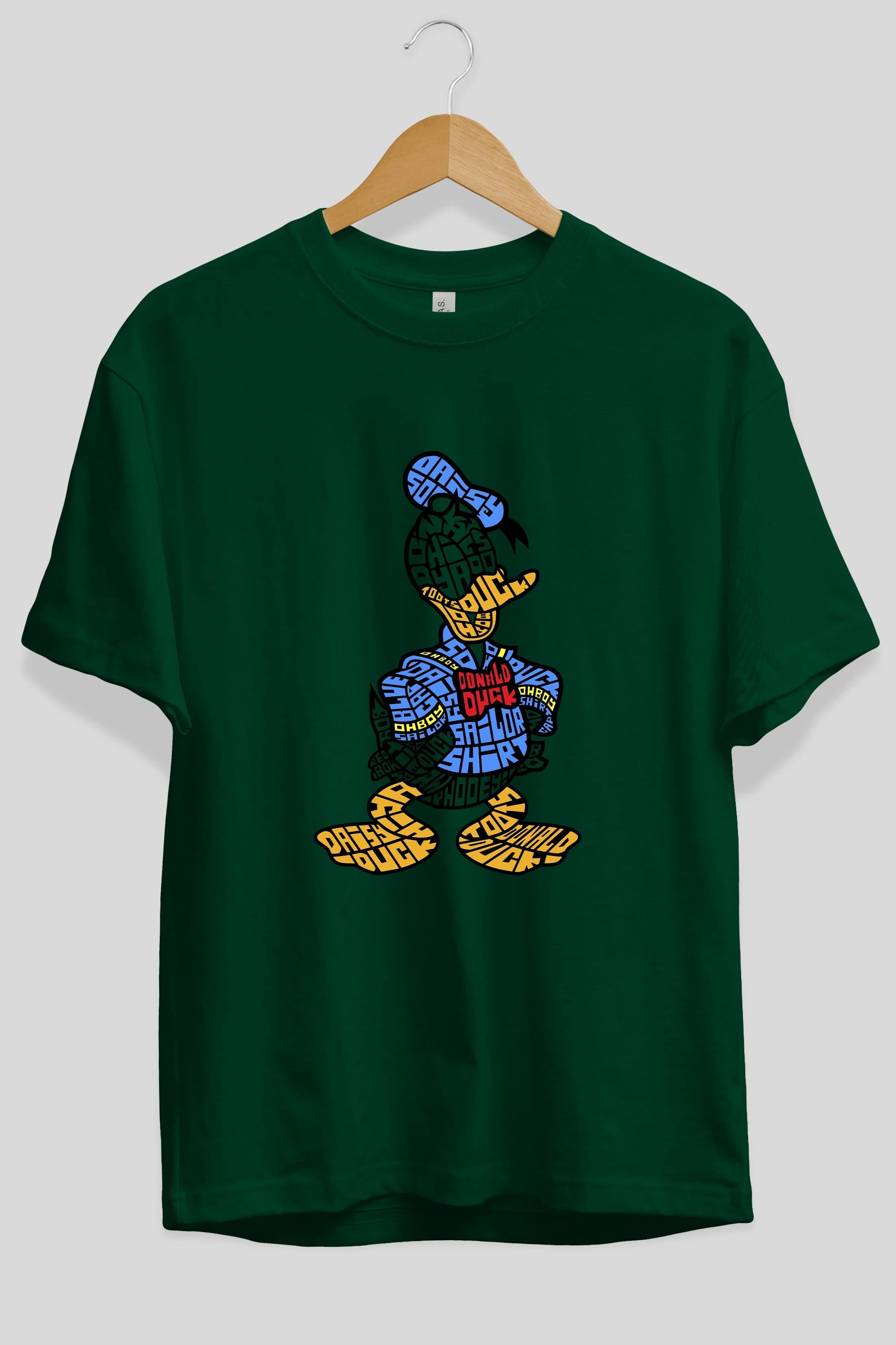Donald Ön Baskılı Oversize t-shirt %100 pamuk Erkek Kadın Unisex