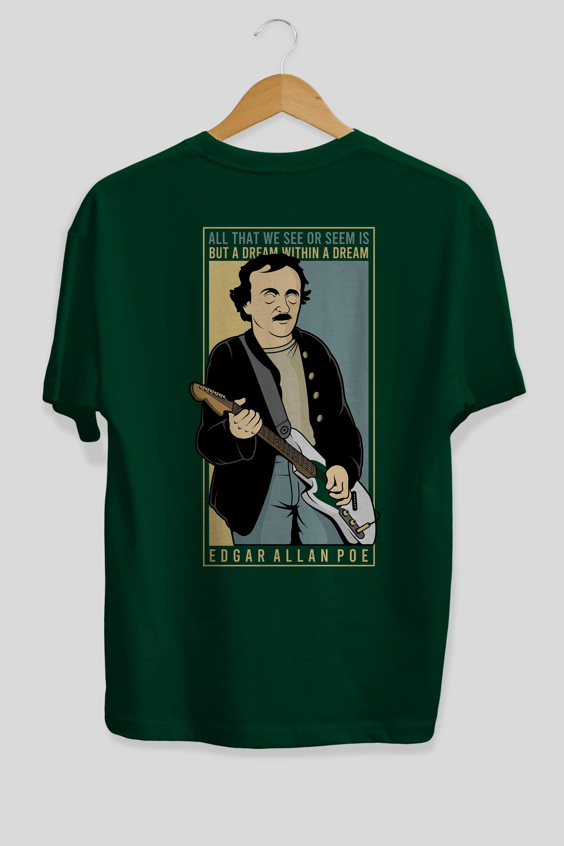 Edgar Alan Cobain Arka Baskılı Oversize t-shirt Erkek Kadın Unisex %100 Pamuk tişort
