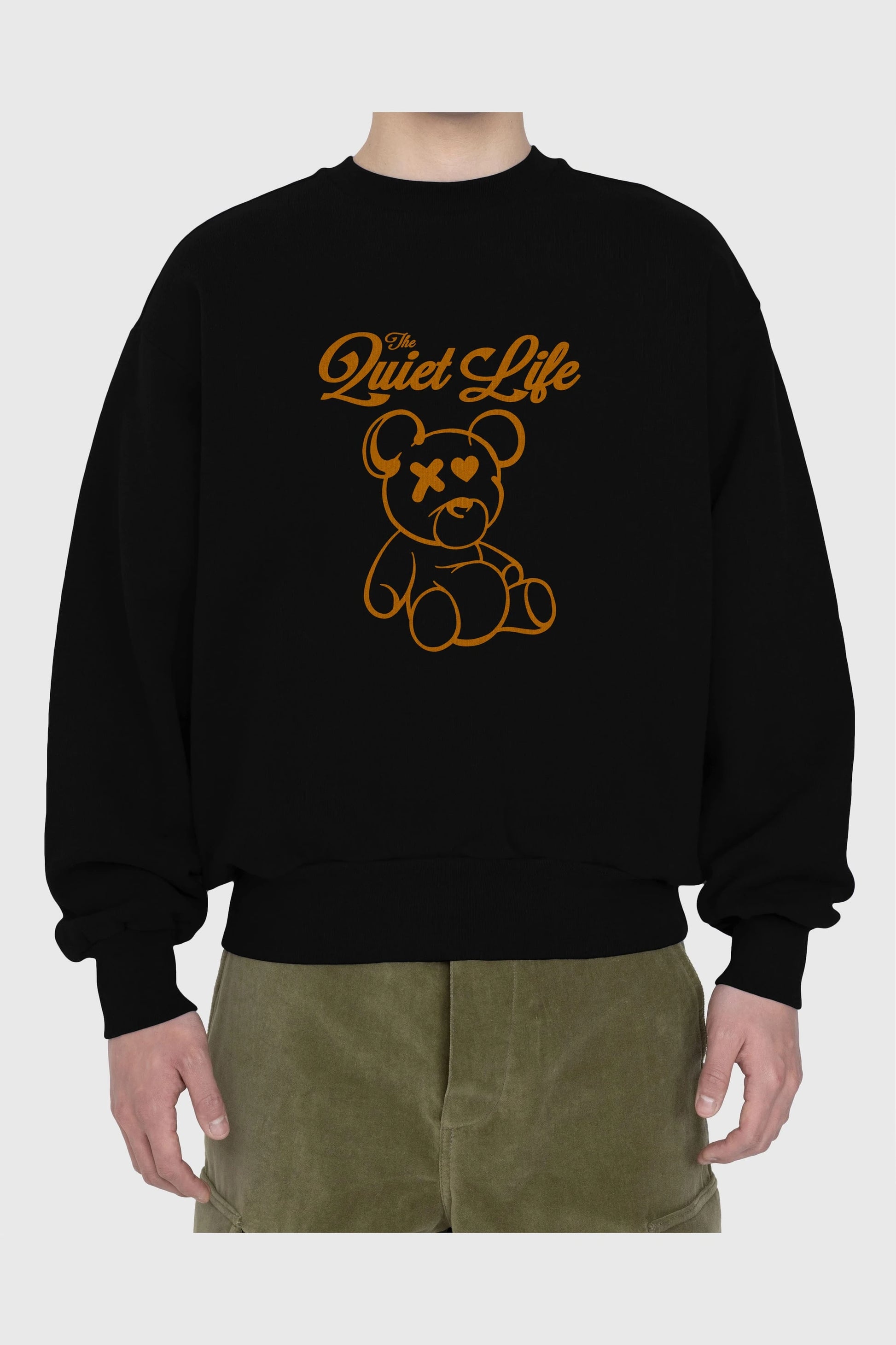 The Life Bear Ön Baskılı Oversize Sweatshirt Erkek Kadın Unisex