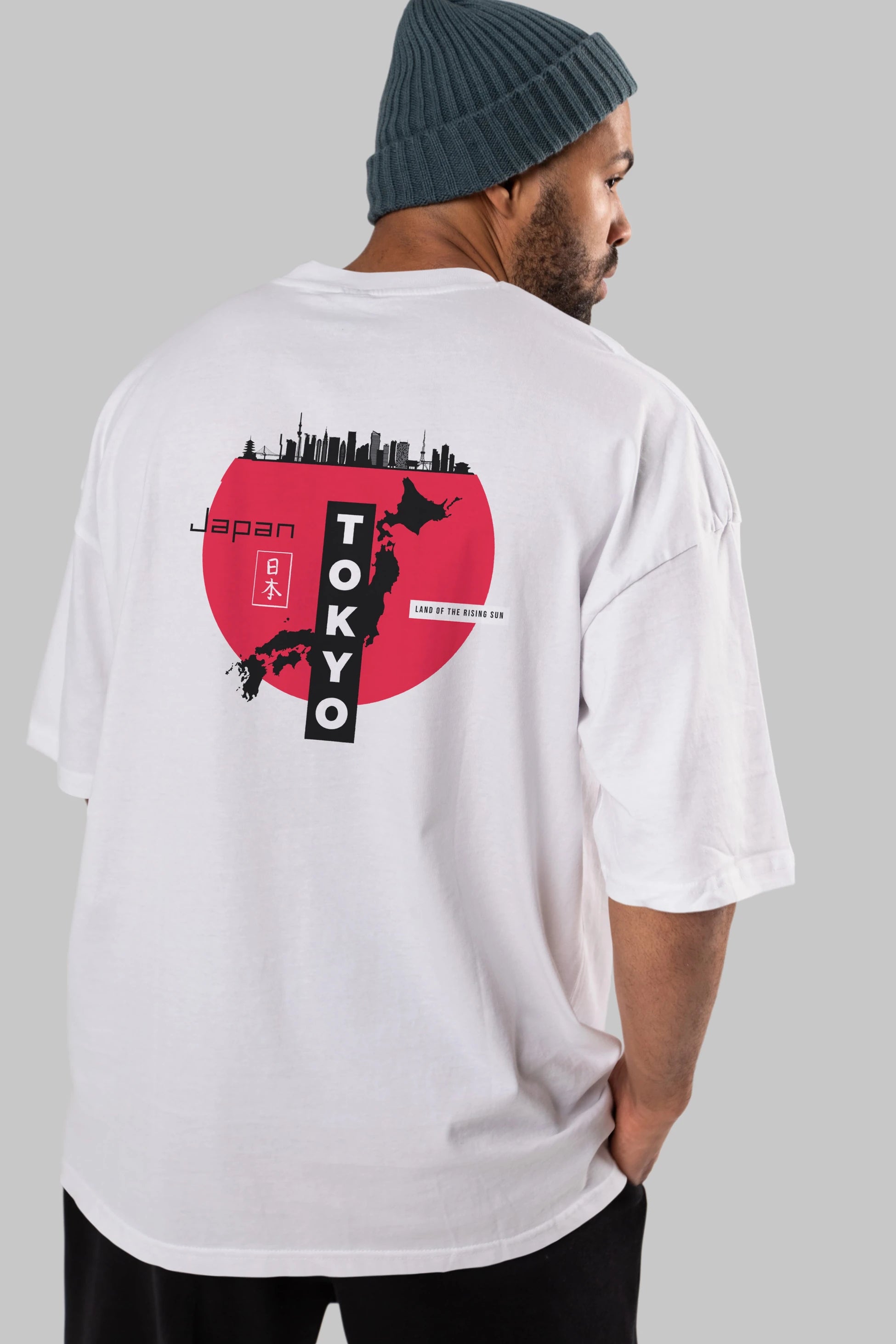 Japan Tokyo Arka Baskılı Oversize t-shirt Erkek Kadın Unisex