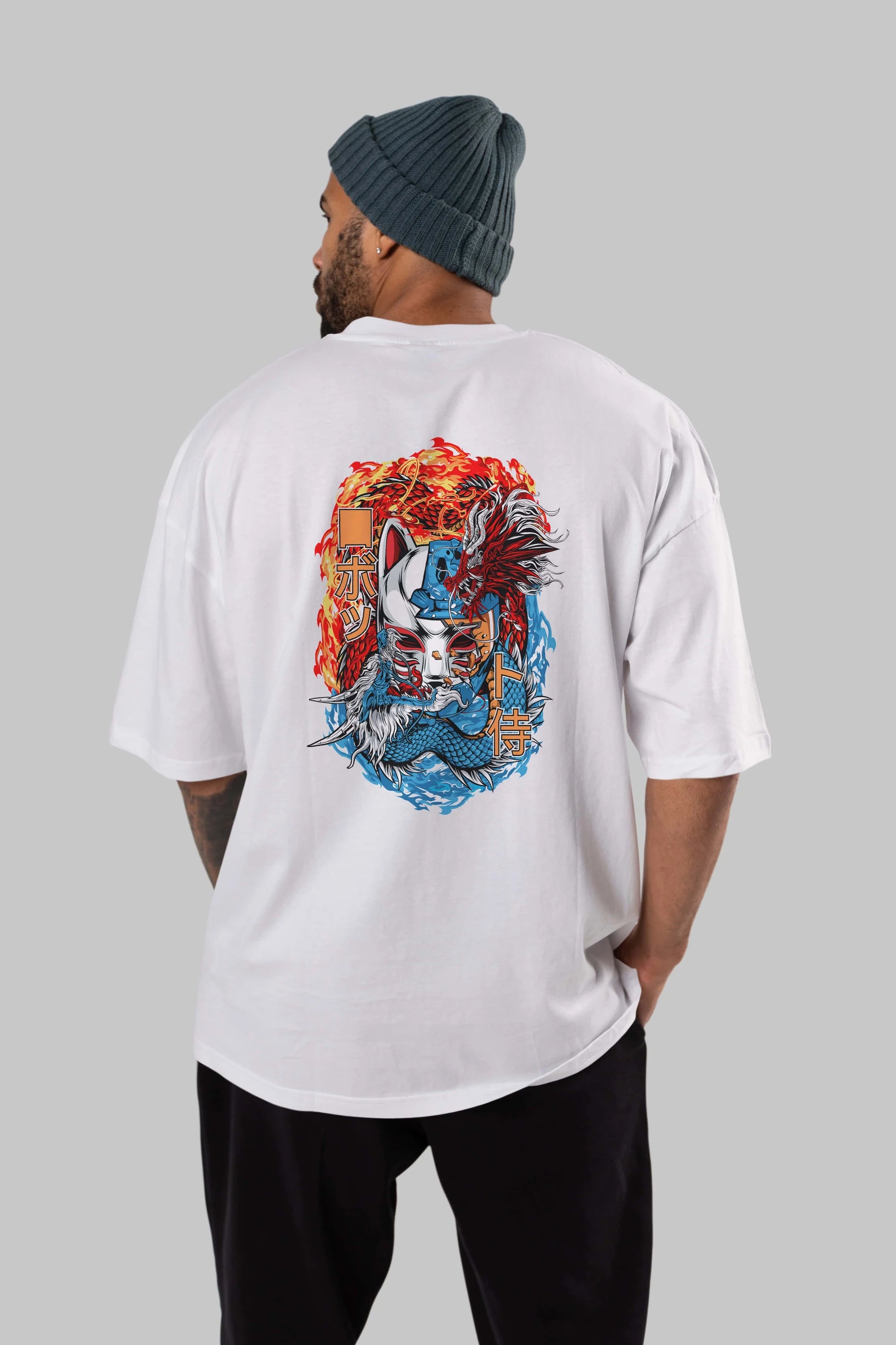 ONE PIECE (7) Anime Arka Baskılı Oversize t-shirt Erkek Kadın Unisex