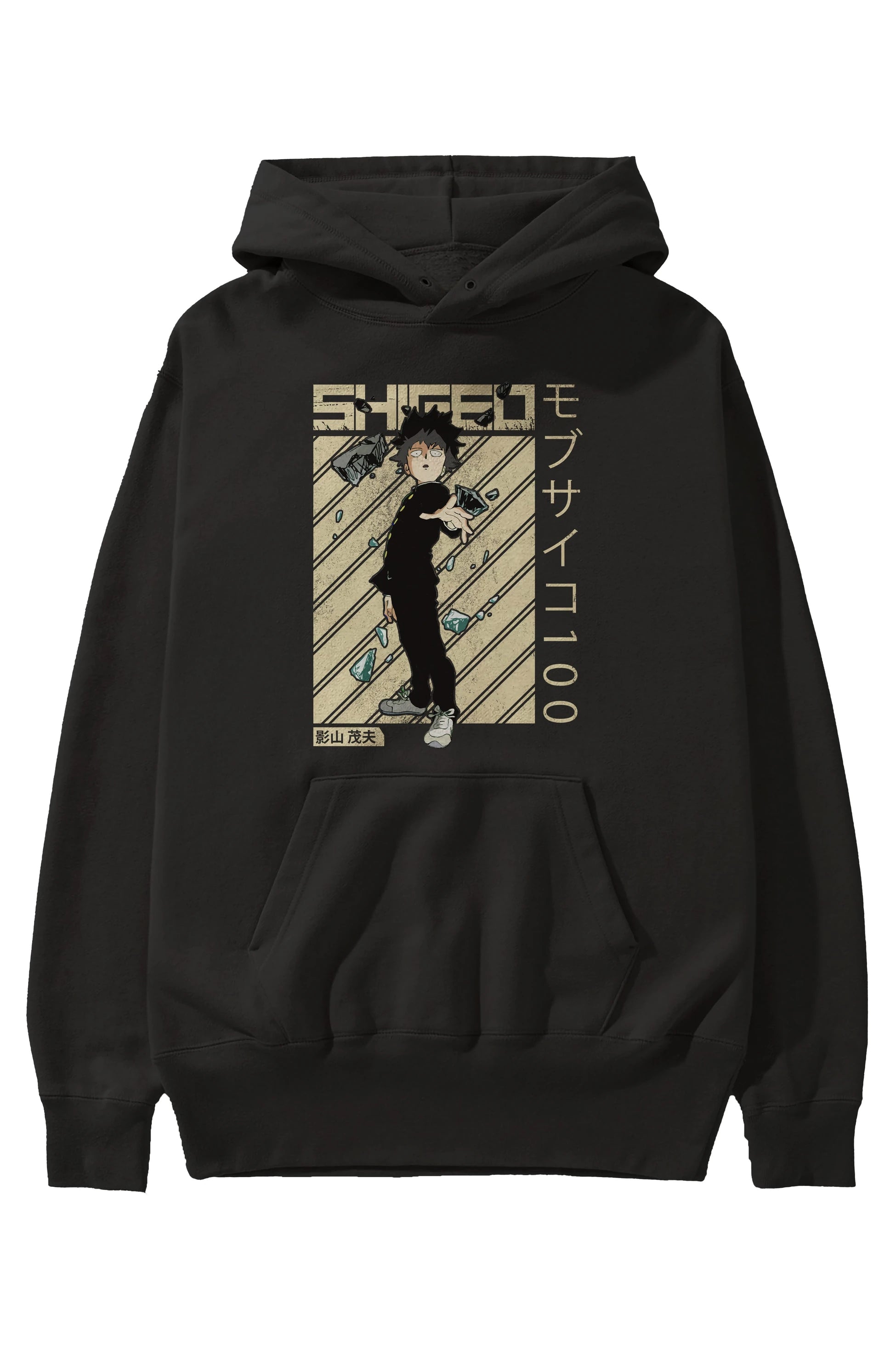 Shigeo Kageyama 3 Anime Ön Baskılı Hoodie Oversize Kapüşonlu Sweatshirt Erkek Kadın Unisex