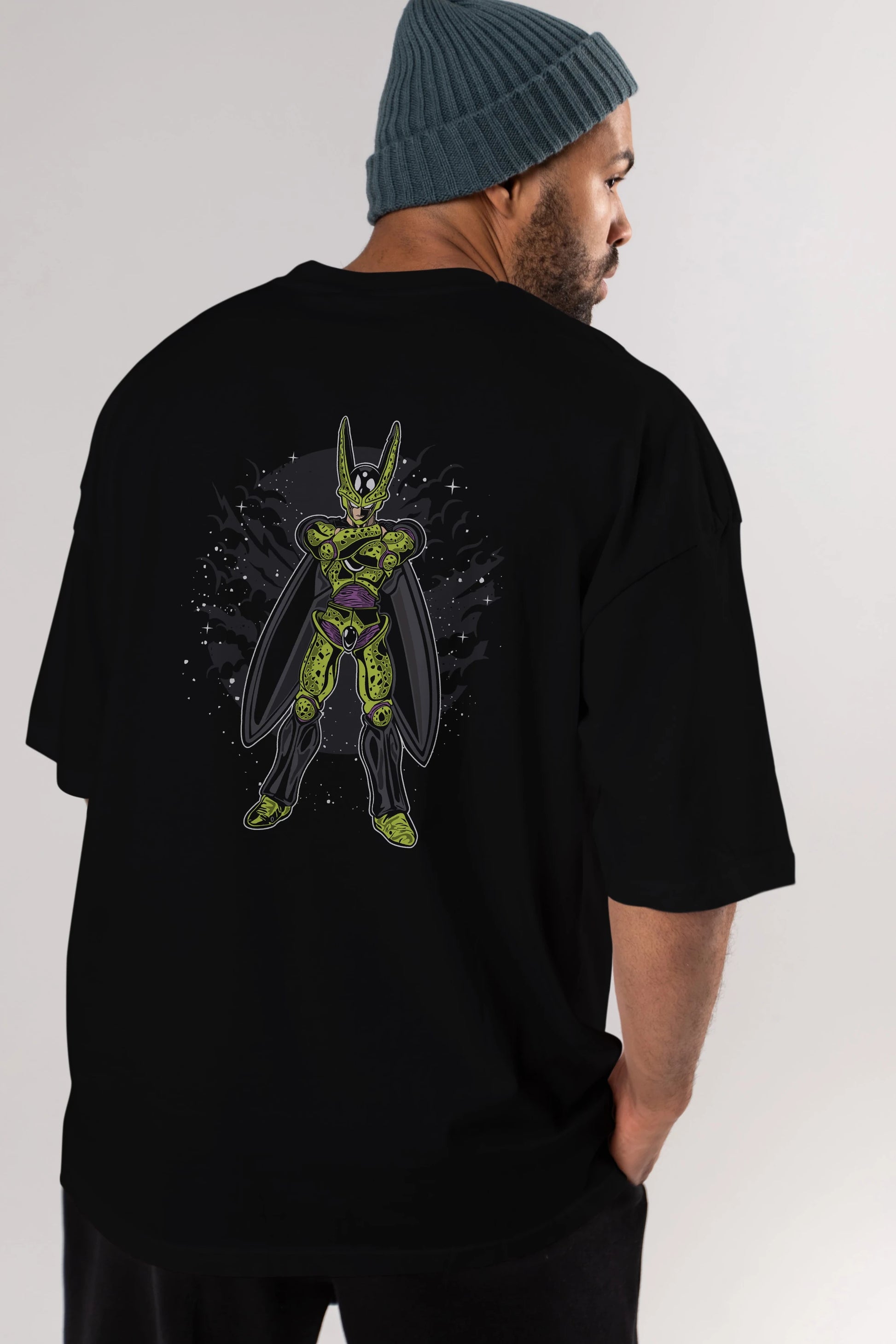 CELL Arka Baskılı Oversize t-shirt Erkek Kadın Unisex %100 Pamuk