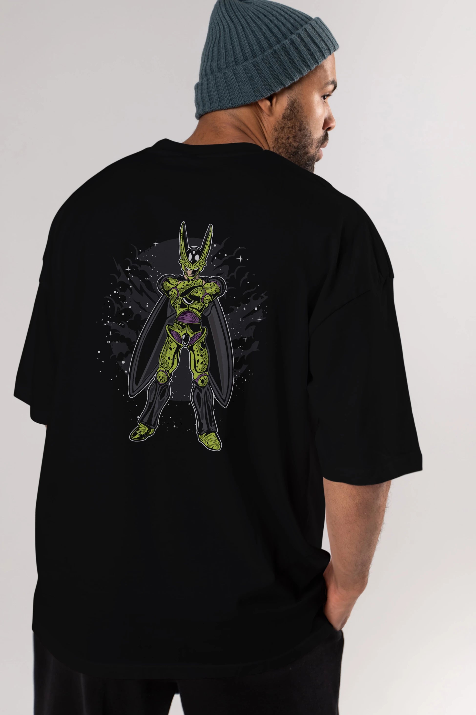 CELL Arka Baskılı Oversize t-shirt Erkek Kadın Unisex %100 Pamuk