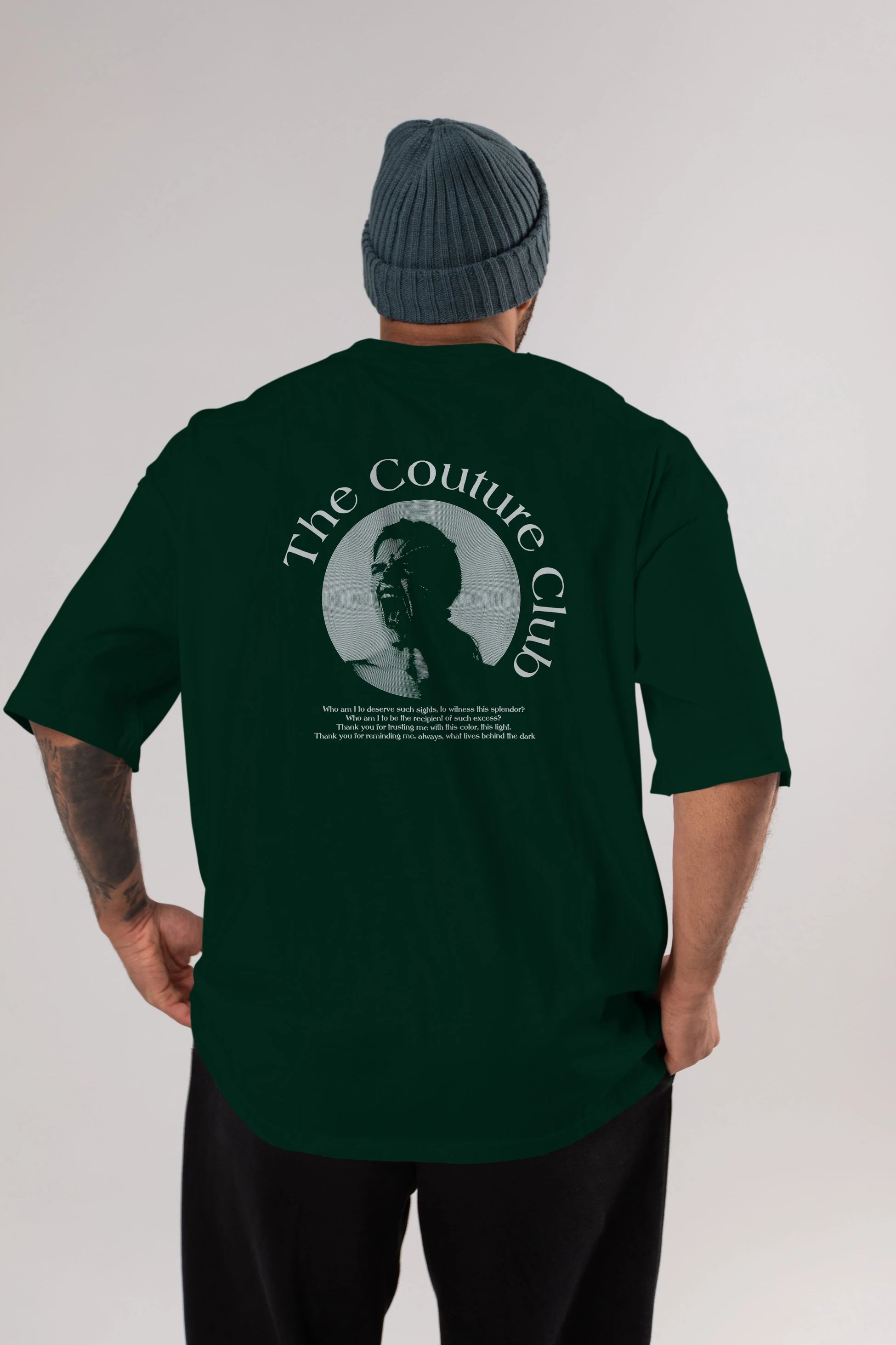 The Couture Club Arka Baskılı Oversize t-shirt Erkek Kadın Unisex