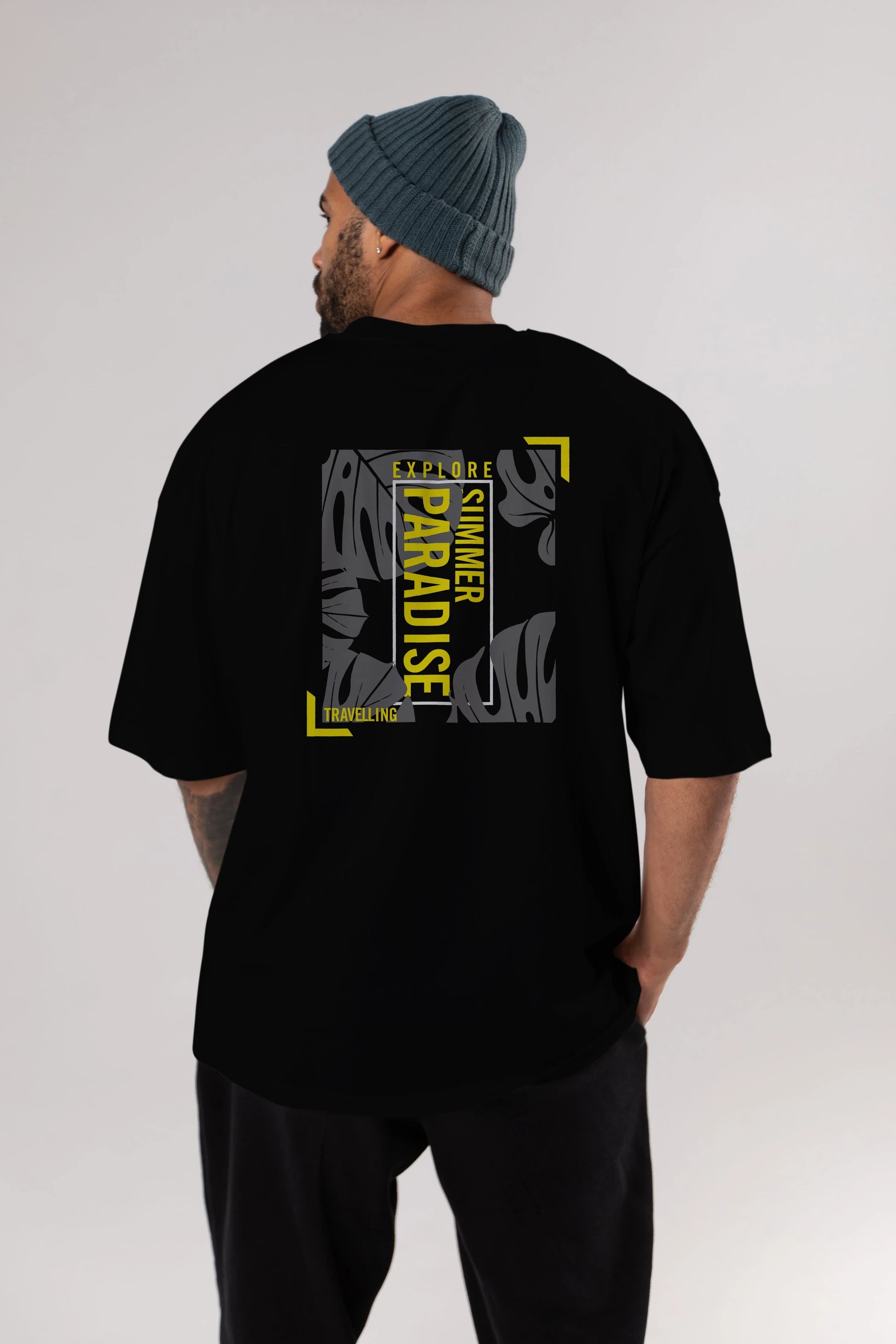 Explore Summer Arka Baskılı Oversize t-shirt Erkek Kadın Unisex