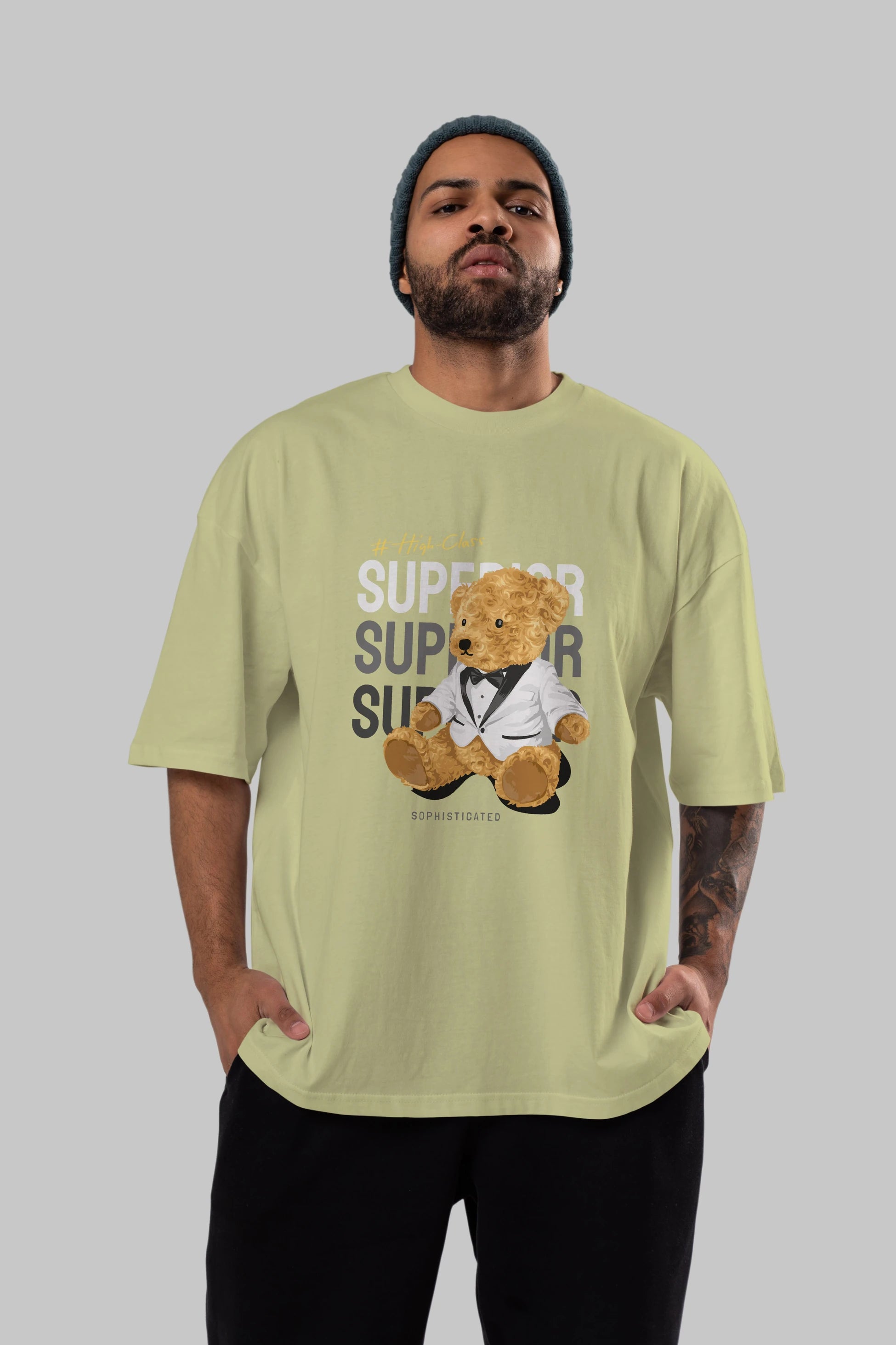Teddy Bear Superior Ön Baskılı Oversize t-shirt Erkek Kadın Unisex %100 Pamuk