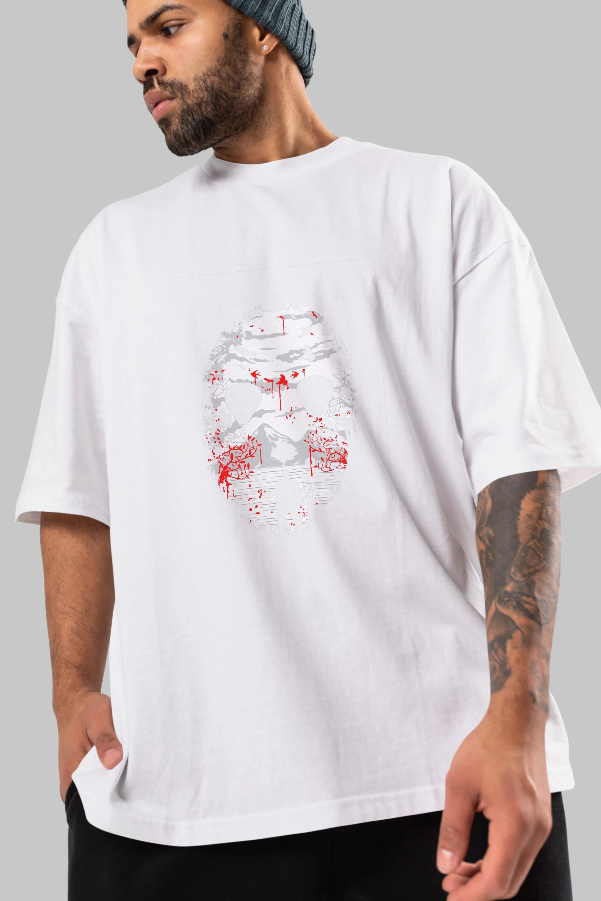 Crystal Lake Ön Baskılı Oversize t-shirt %100 pamuk Erkek Kadın Unisex
