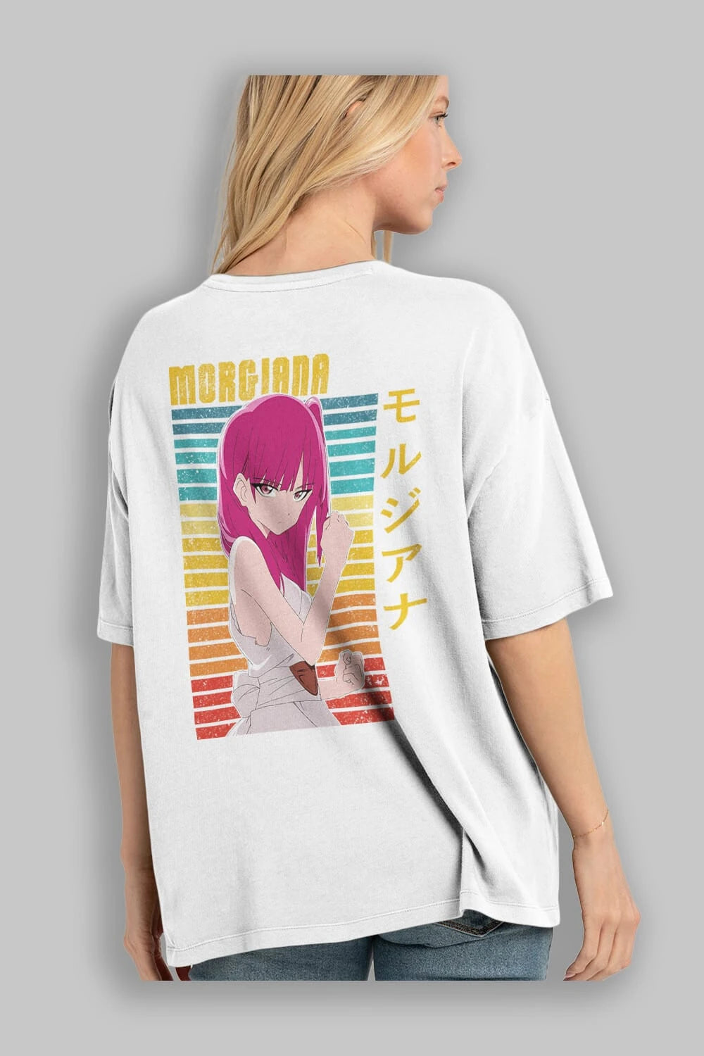 Morgiana 3 Anime Arka Baskılı Oversize t-shirt Erkek Kadın Unisex