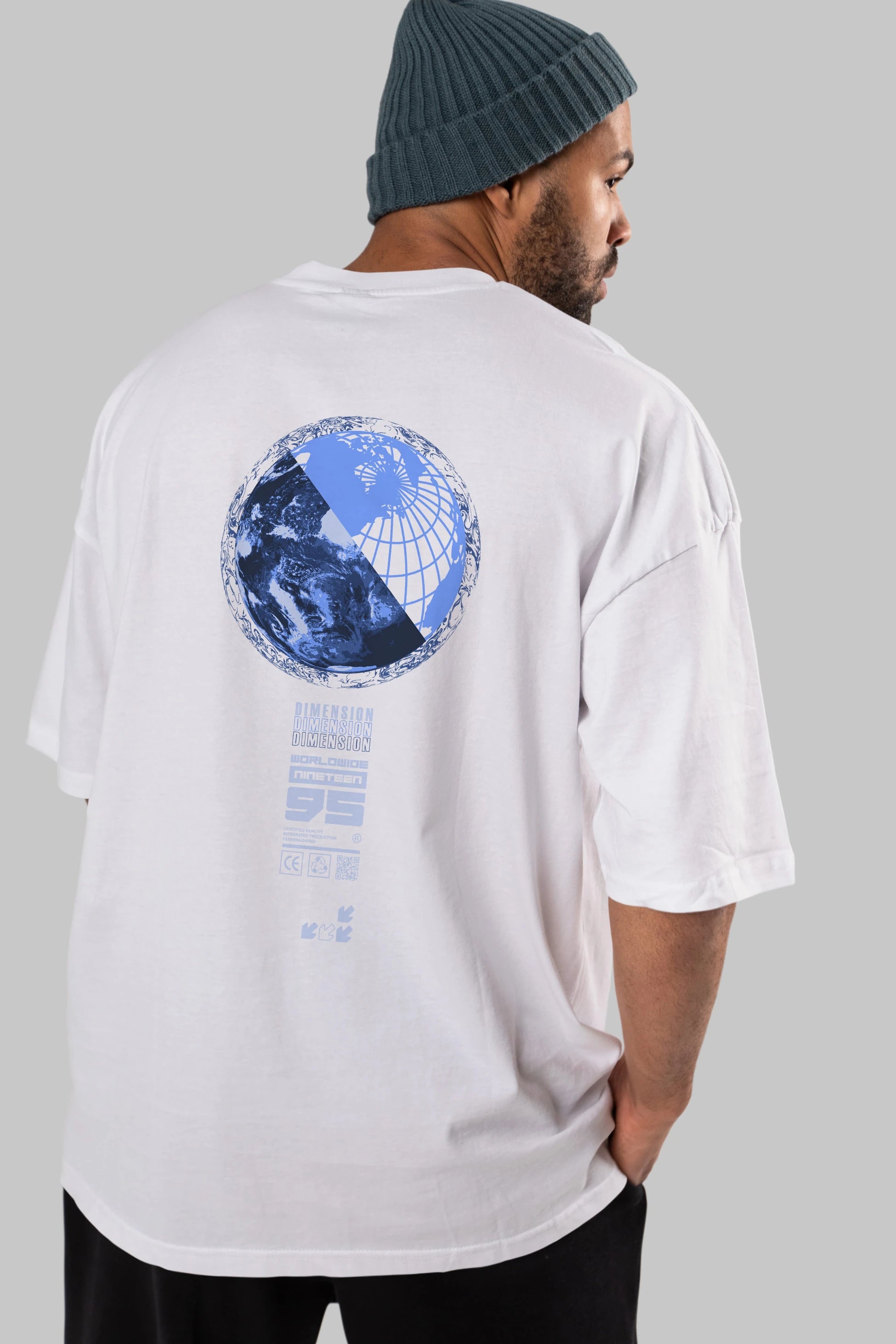 Dimension 95 Arka Baskılı Oversize t-shirt Erkek Kadın Unisex