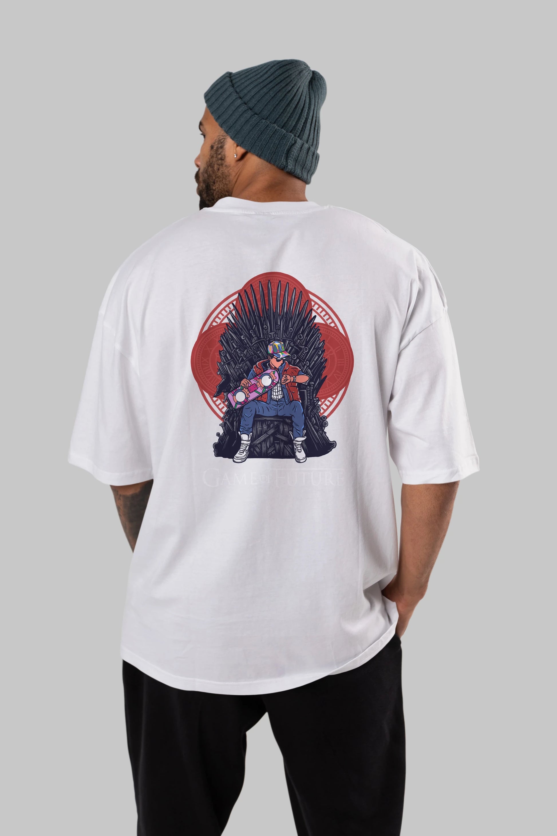 Game Of Future Arka Baskılı Oversize t-shirt Erkek Kadın Unisex %100 Pamuk