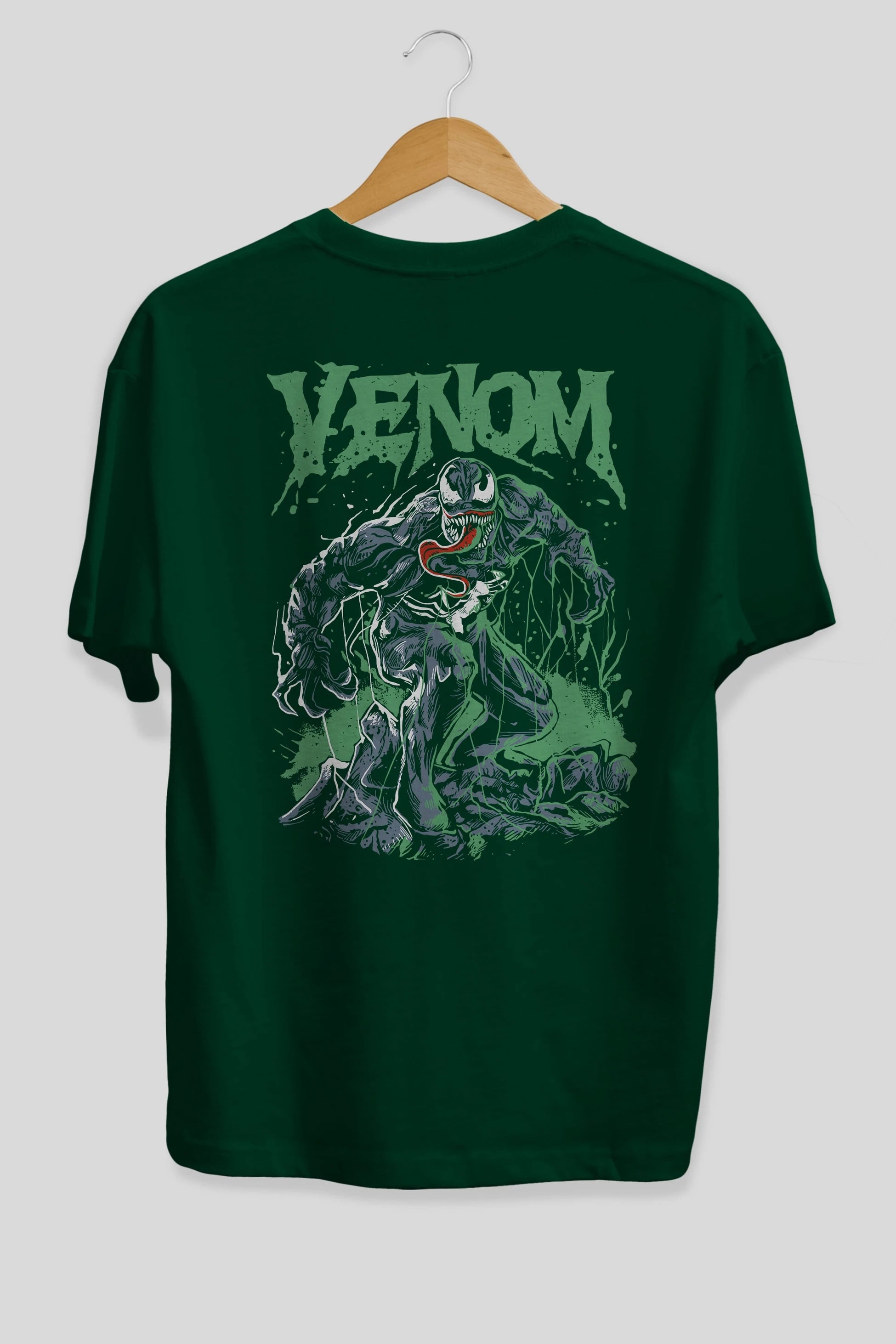 Venom (3) Arka Baskılı Oversize t-shirt Erkek Kadın Unisex %100 Pamuk Bisiklet Yaka tişort
