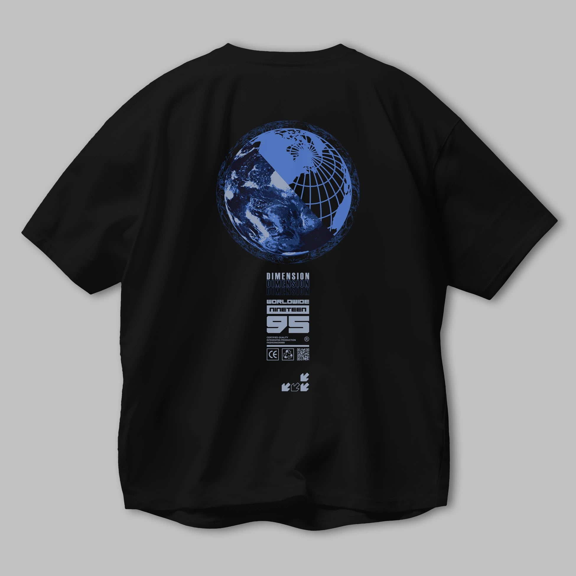 Dimension 95 Arka Baskılı Oversize t-shirt Erkek Kadın Unisex