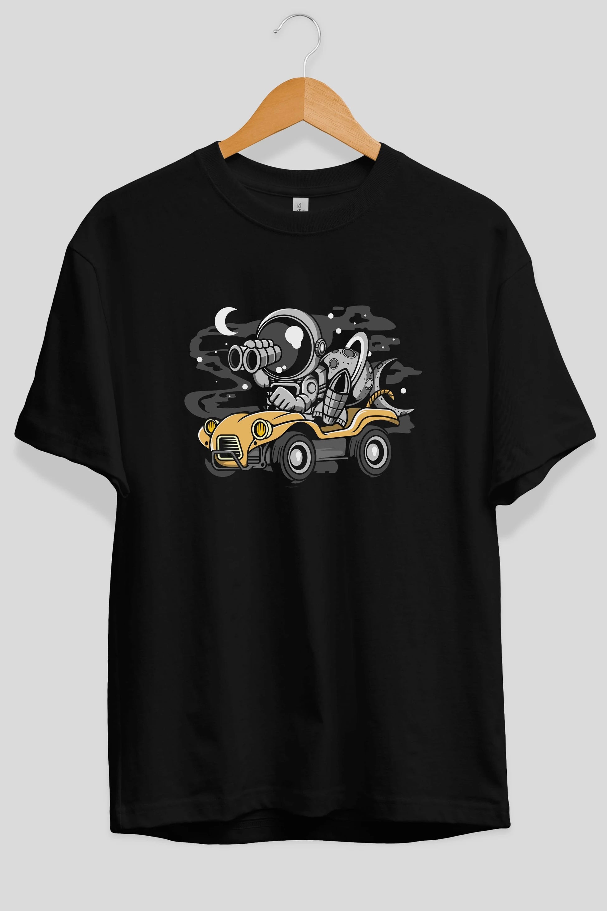 Astronaut Adventure Ön Baskılı Oversize t-shirt Erkek Kadın Unisex