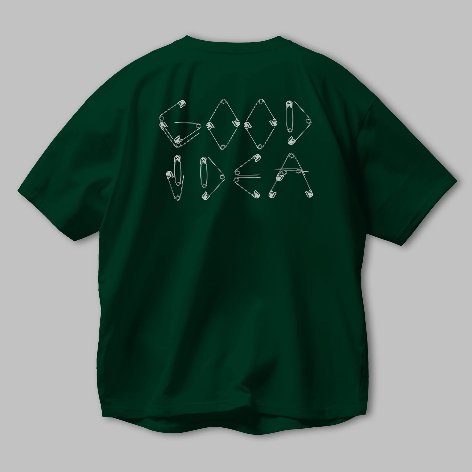 Good Idea Arka Baskılı Oversize t-shirt %100 pamuk Erkek Kadın Unisex