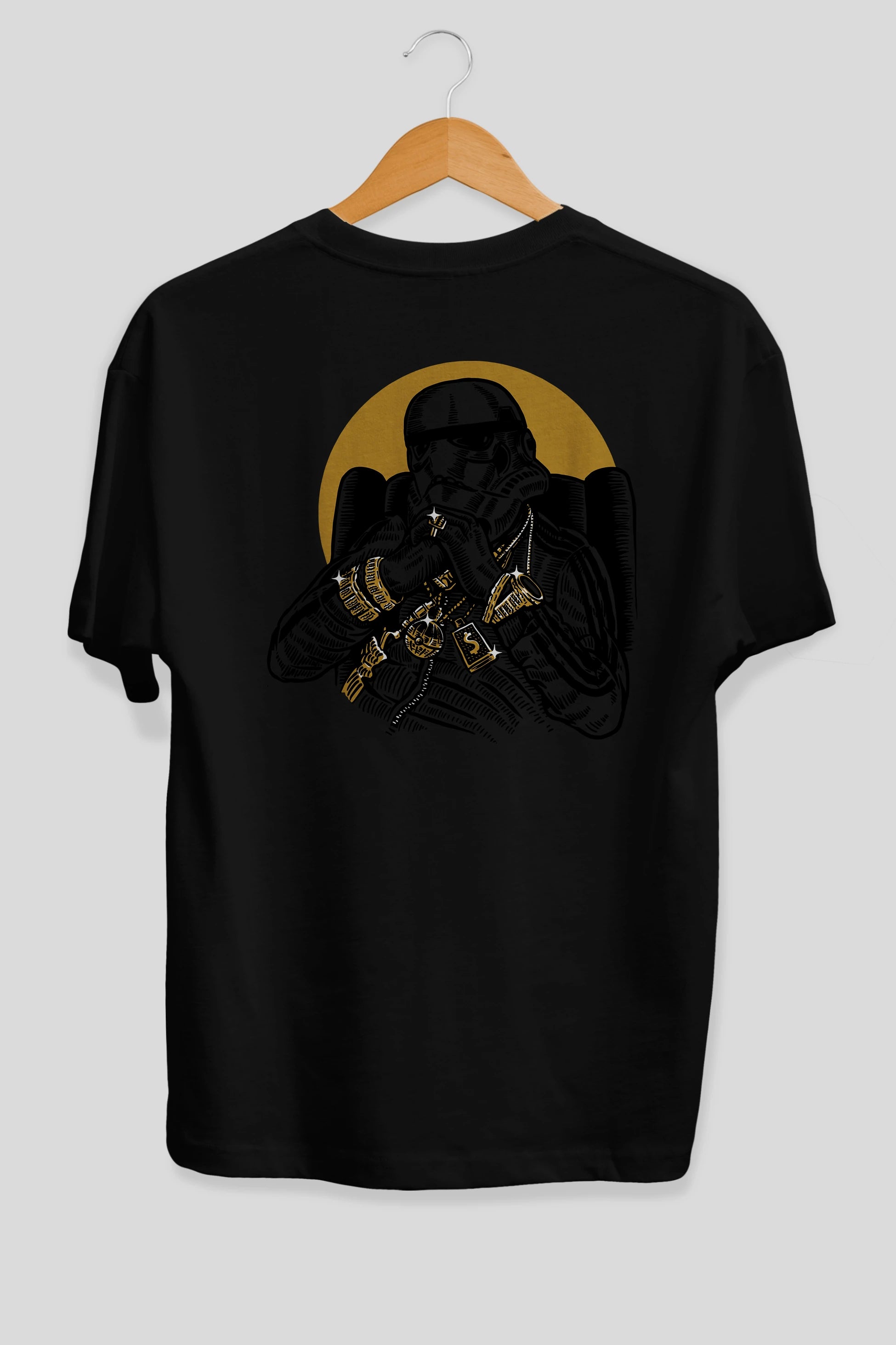 Trooper Dee Jay Arka Baskılı Oversize t-shirt Erkek Kadın Unisex %100 Pamuk