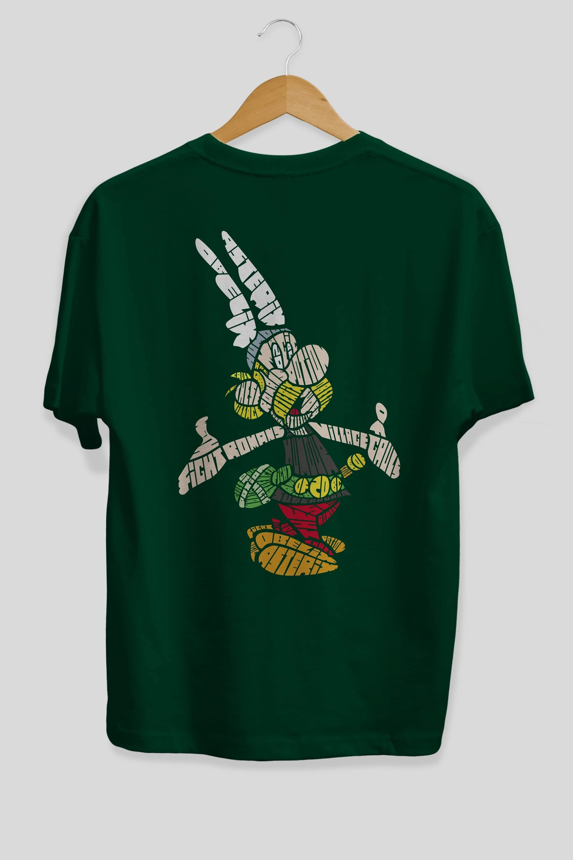 Asterix Arka Baskılı Oversize t-shirt %100 pamuk Erkek Kadın Unisex
