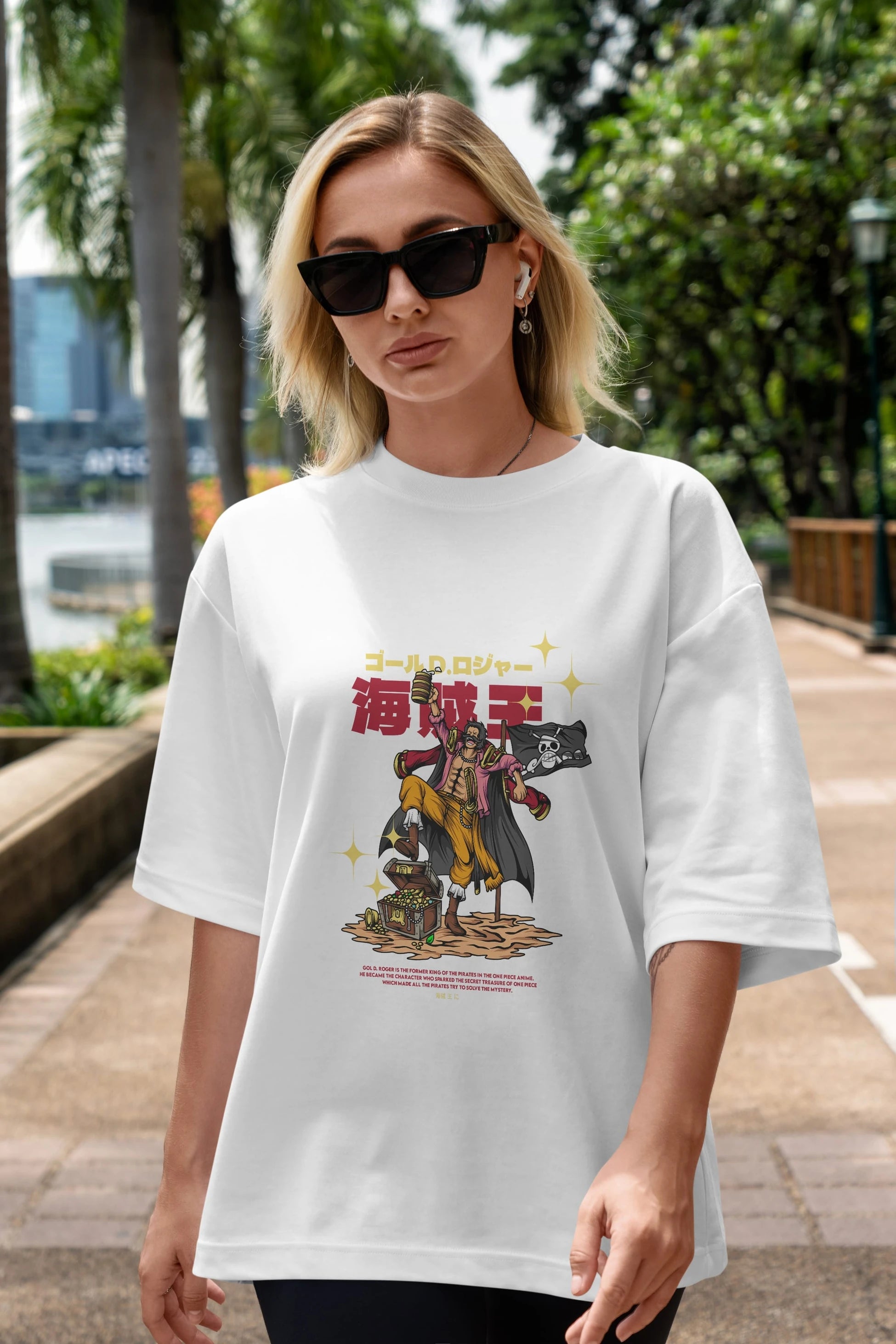 Roger Anime Ön Baskılı Oversize t-shirt %100 pamuk Erkek Kadın Unisex