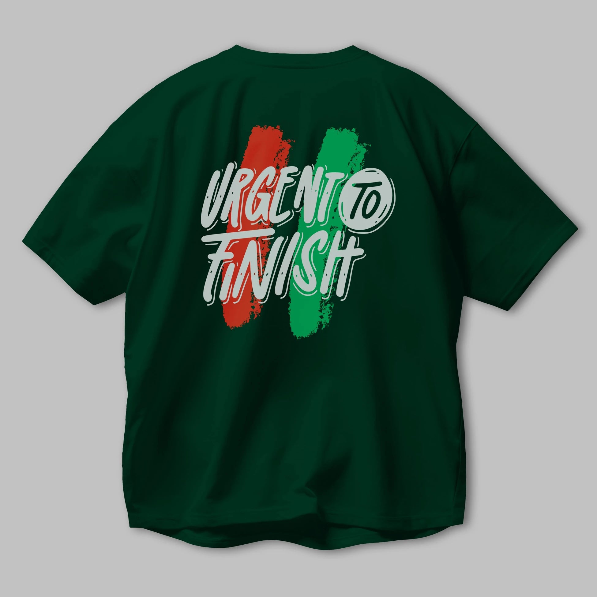 Urgent To Finish Arka Baskılı Oversize t-shirt Erkek Kadın Unisex