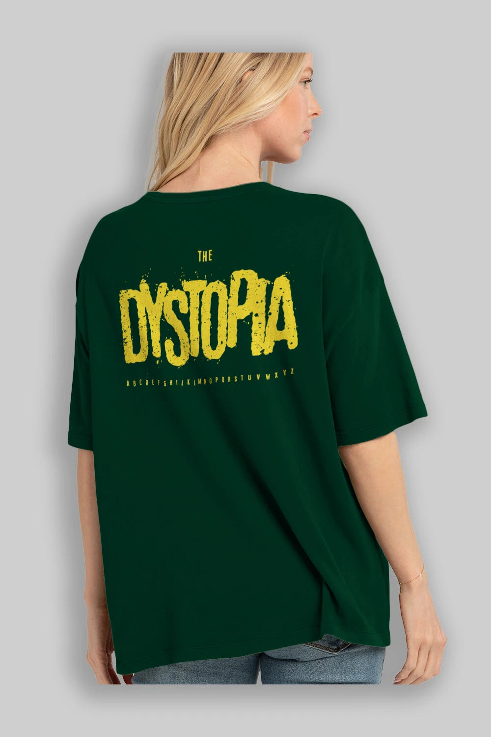 The Dystopia Arka Baskılı Oversize t-shirt Erkek Kadın Unisex