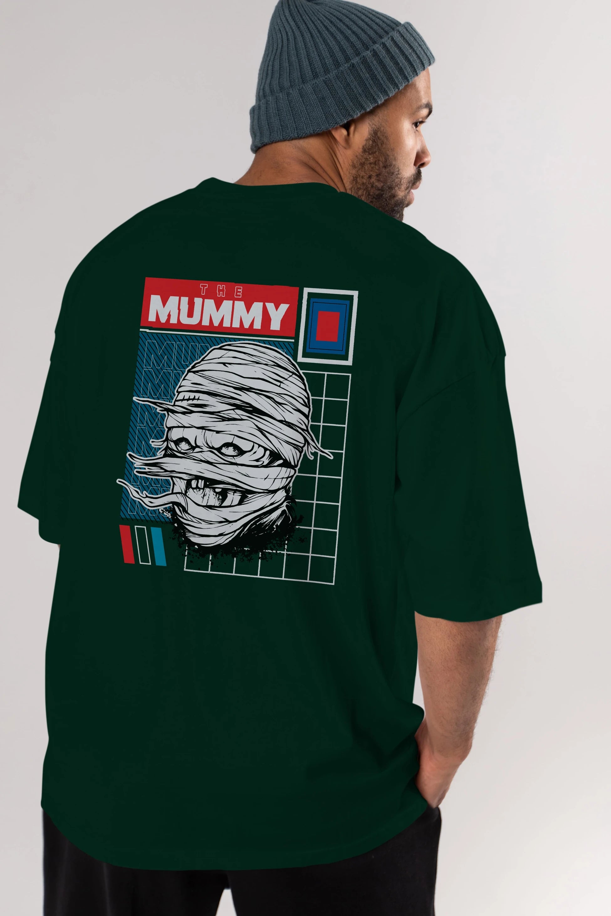 The Mummy Arka Baskılı Oversize t-shirt Erkek Kadın Unisex