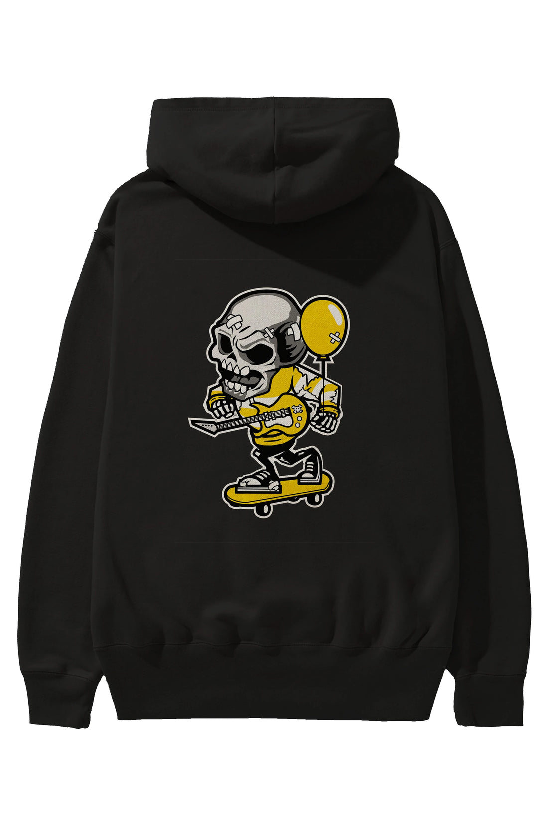 Skull Skater Arka Baskılı Hoodie Oversize Kapüşonlu Sweatshirt Erkek Kadın Unisex