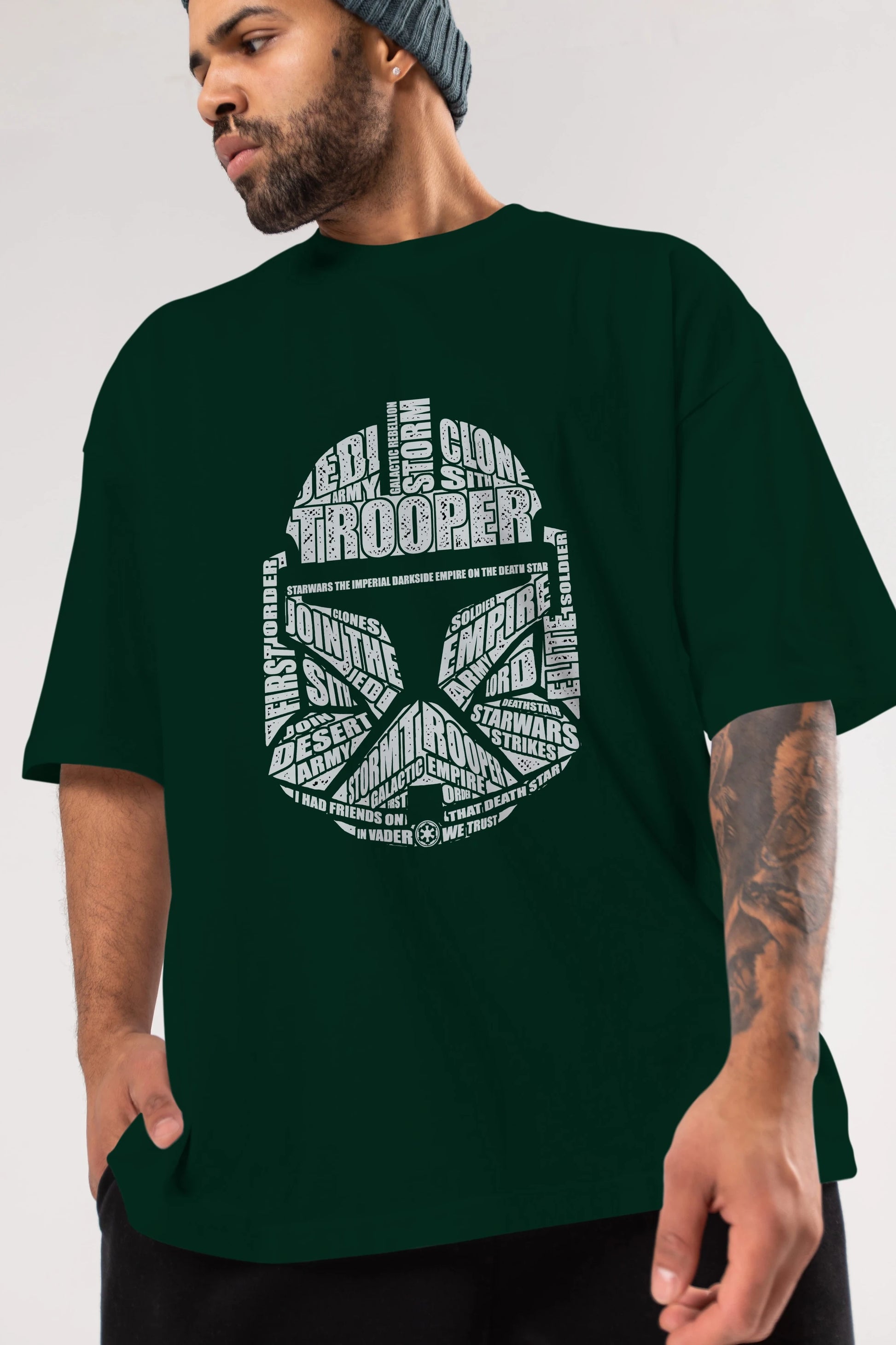 Trooper Ön Baskılı Oversize t-shirt %100 pamuk Erkek Kadın Unisex