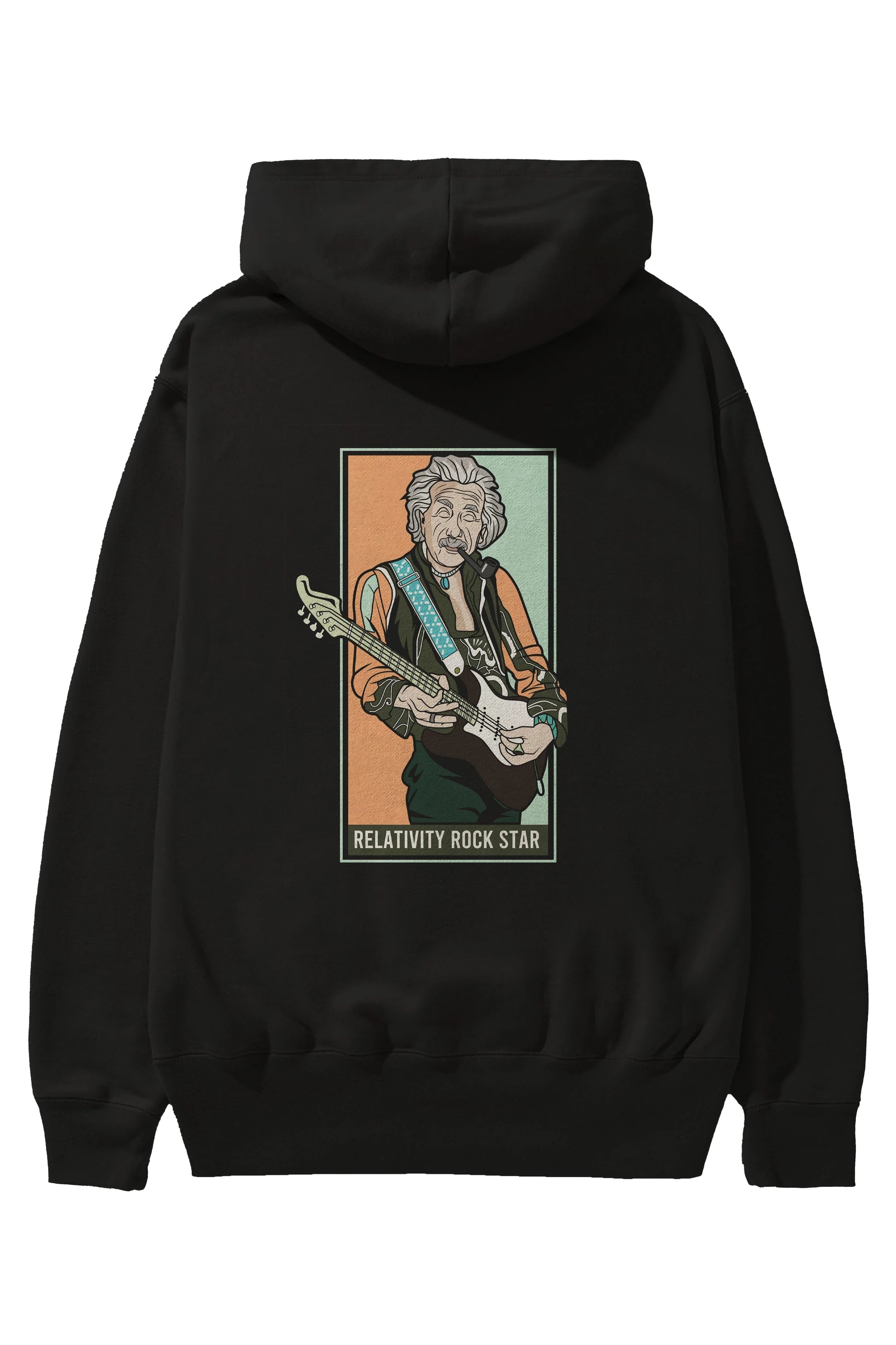 Jimmy Einstein Arka Baskılı Hoodie Oversize Kapüşonlu Sweatshirt Erkek Kadın Unisex