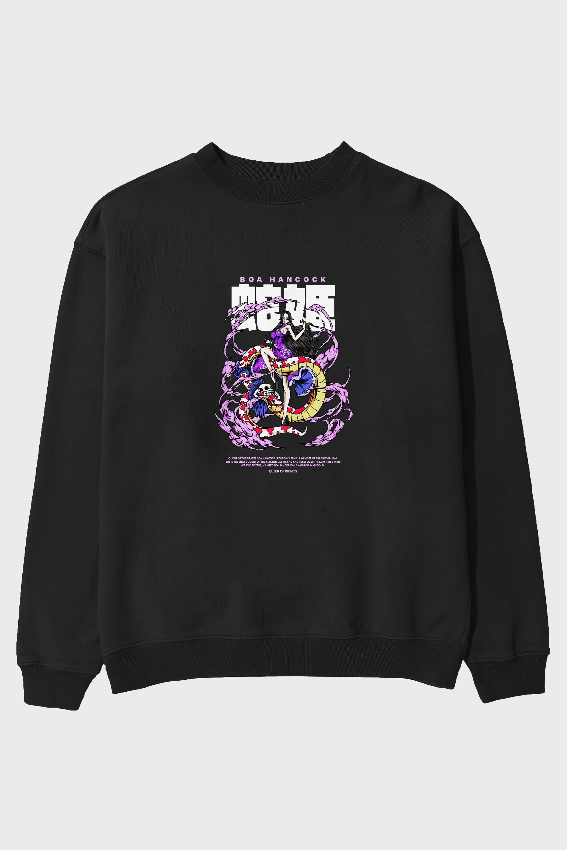 Boa Hancock Anime Ön Baskılı Oversize Sweatshirt Erkek Kadın Unisex