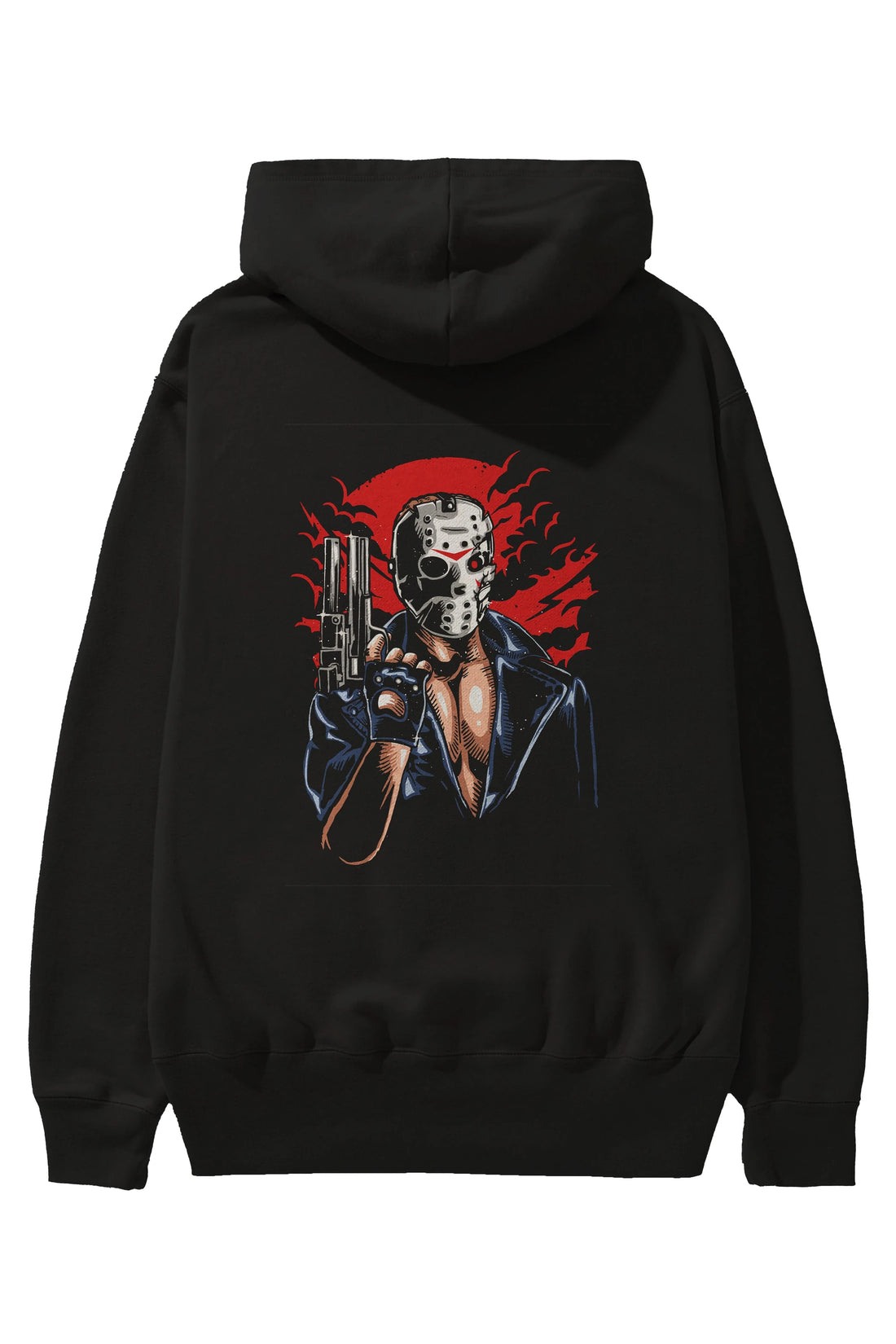 Jason Will Be Back Arka Baskılı Hoodie Oversize Kapüşonlu Sweatshirt Erkek Kadın Unisex