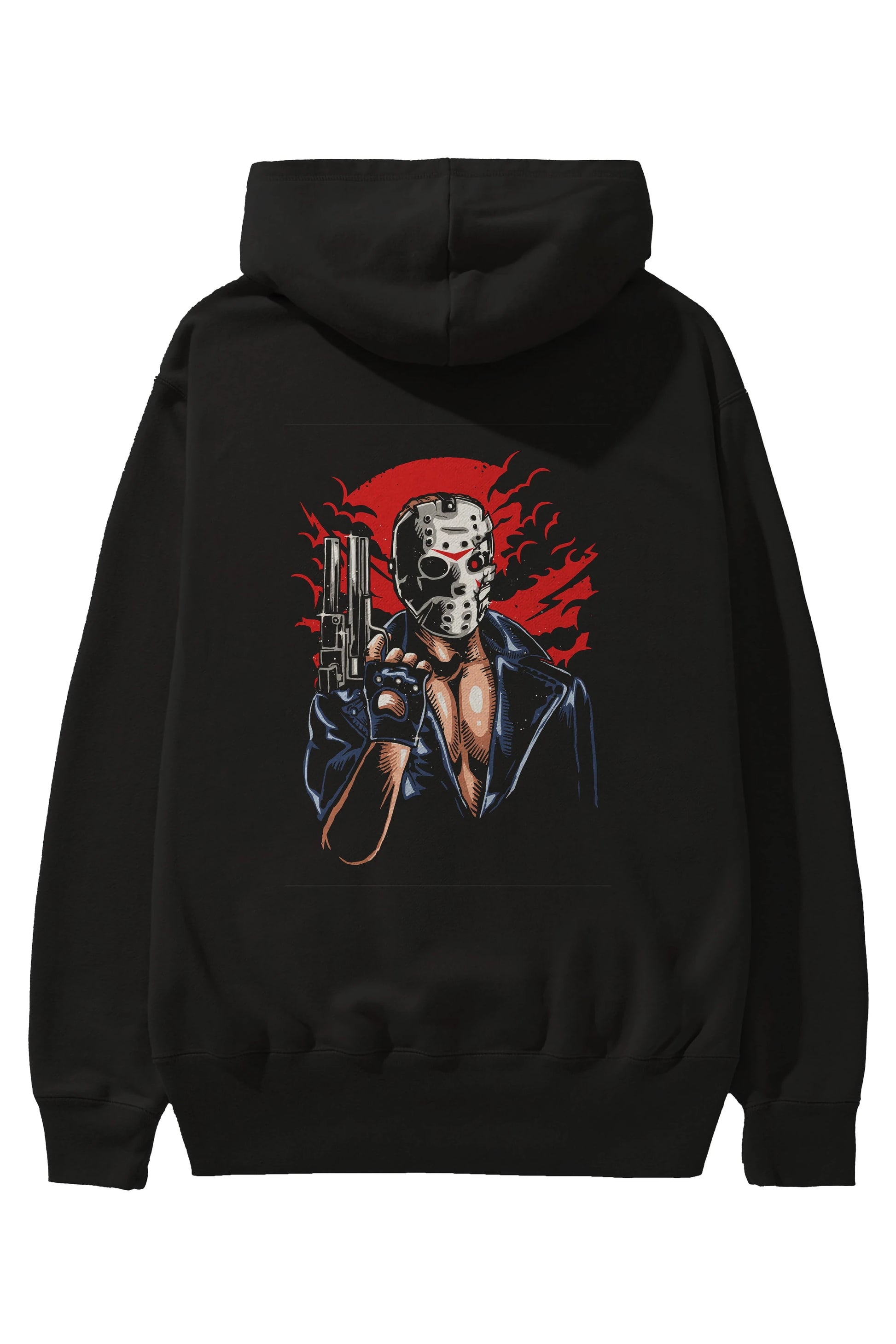 Jason Will Be Back Arka Baskılı Hoodie Oversize Kapüşonlu Sweatshirt Erkek Kadın Unisex