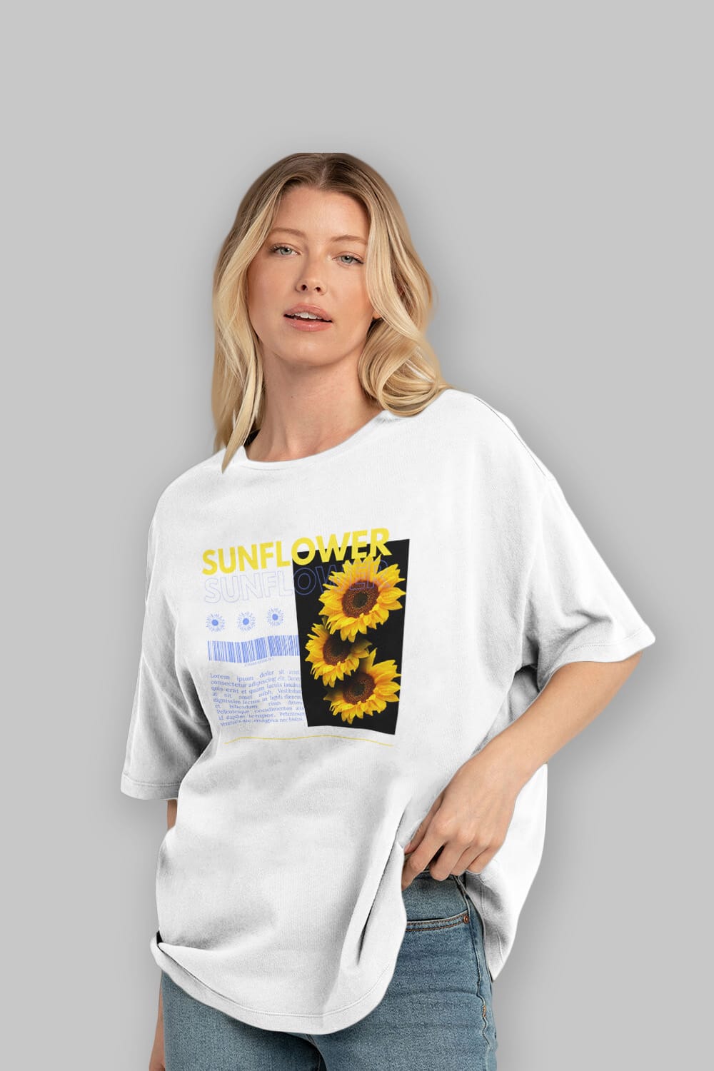 Sunflower Ön Baskılı Oversize t-shirt Erkek Kadın Unisex