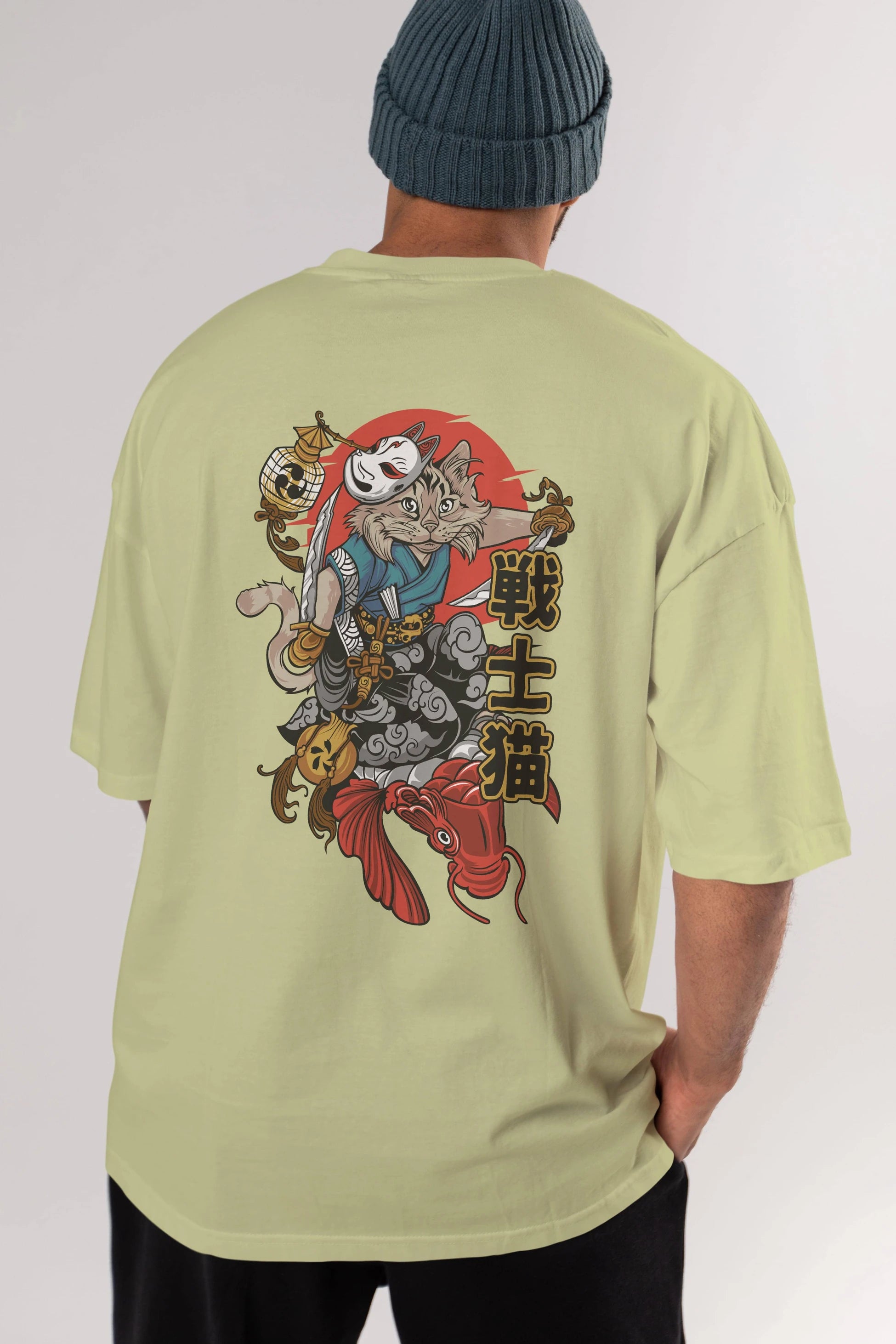 TRIBAL (2) Anime Arka Baskılı Oversize t-shirt Erkek Kadın Unisex