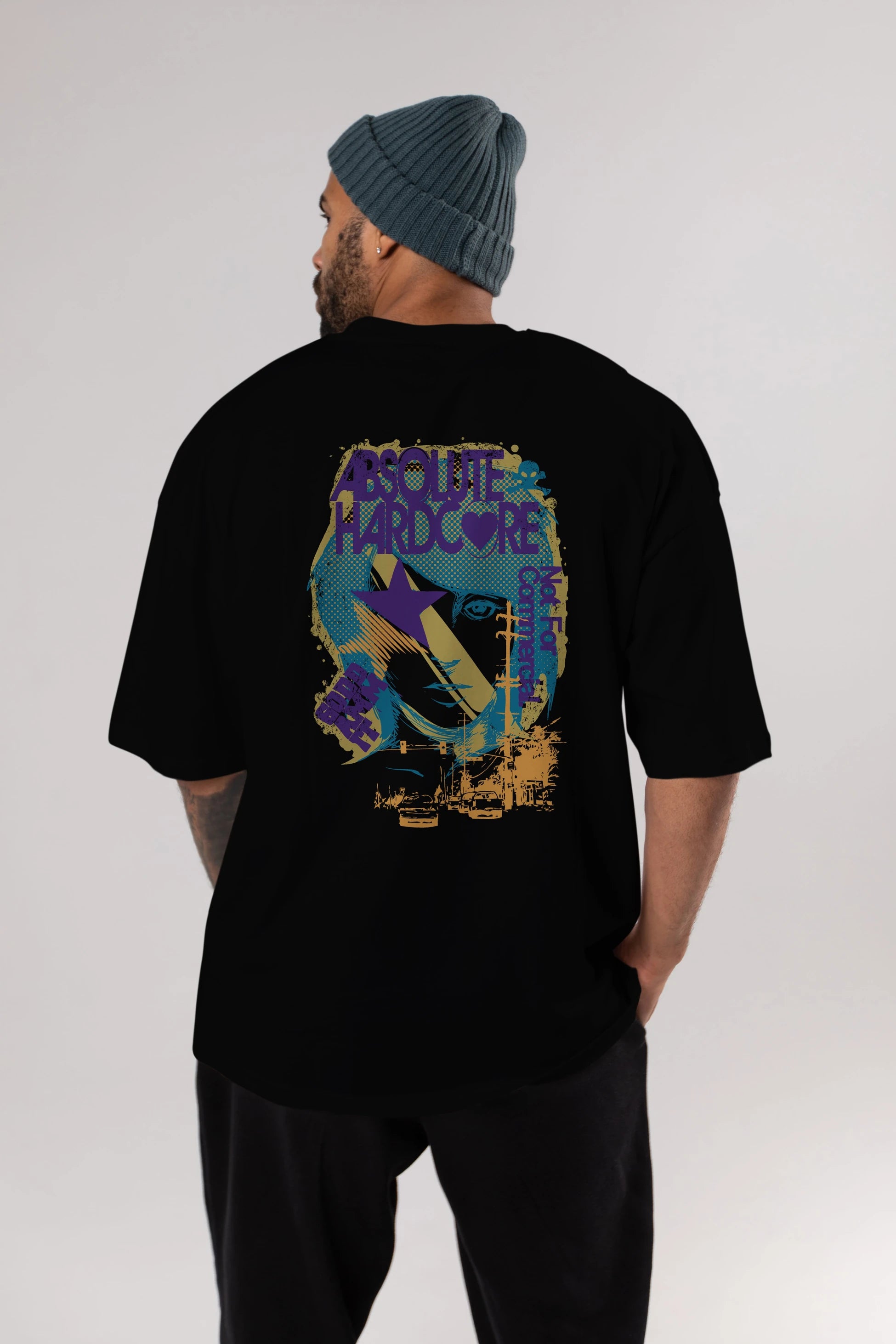 Absolute Hardcore Arka Baskılı Oversize t-shirt Erkek Kadın Unisex