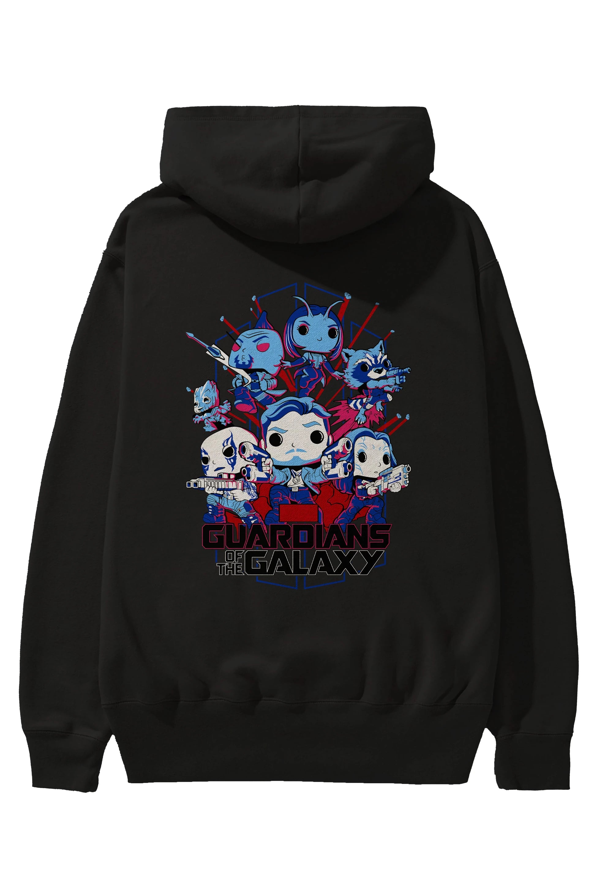 Guardians of the Galaxy Arka Baskılı Hoodie Oversize Kapüşonlu Sweatshirt Erkek Kadın Unisex