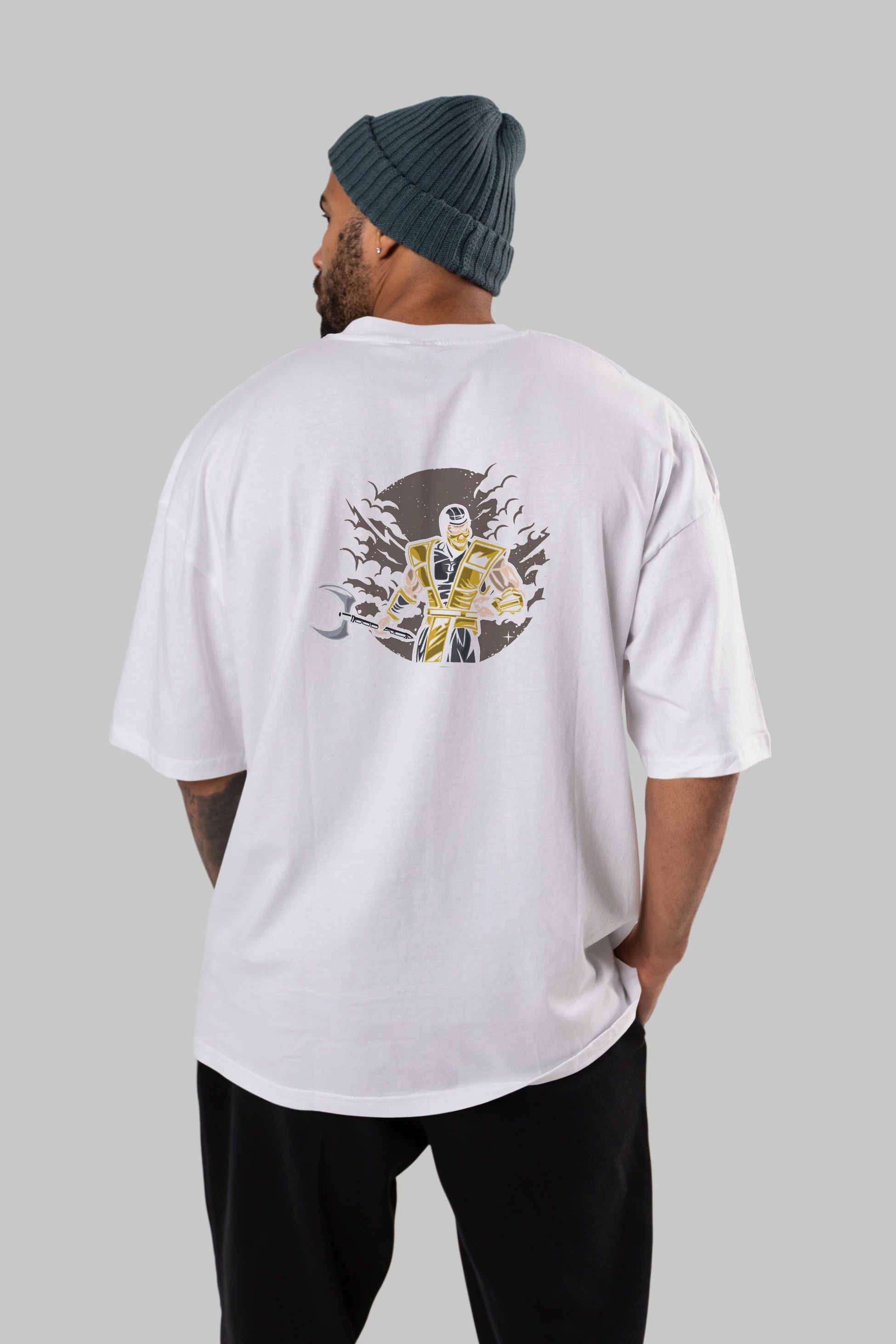 SCORPION Arka Baskılı Oversize t-shirt Erkek Kadın Unisex %100 Pamuk
